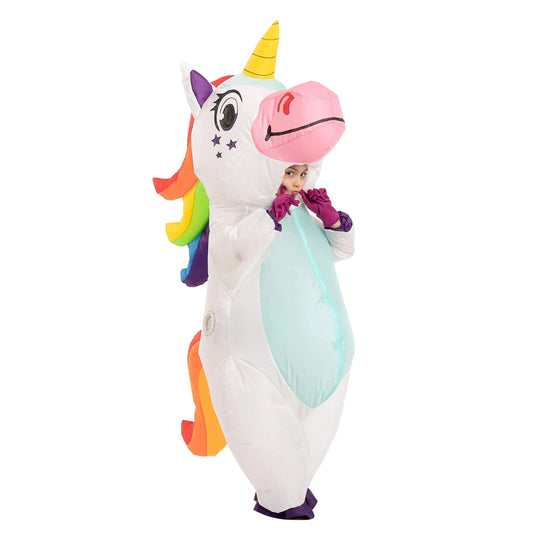 Syncfun Inflatable Costume for Kids, Full Body Unicorn Blow Up Halloween Costume for Toddlers Child (7-10yrs)