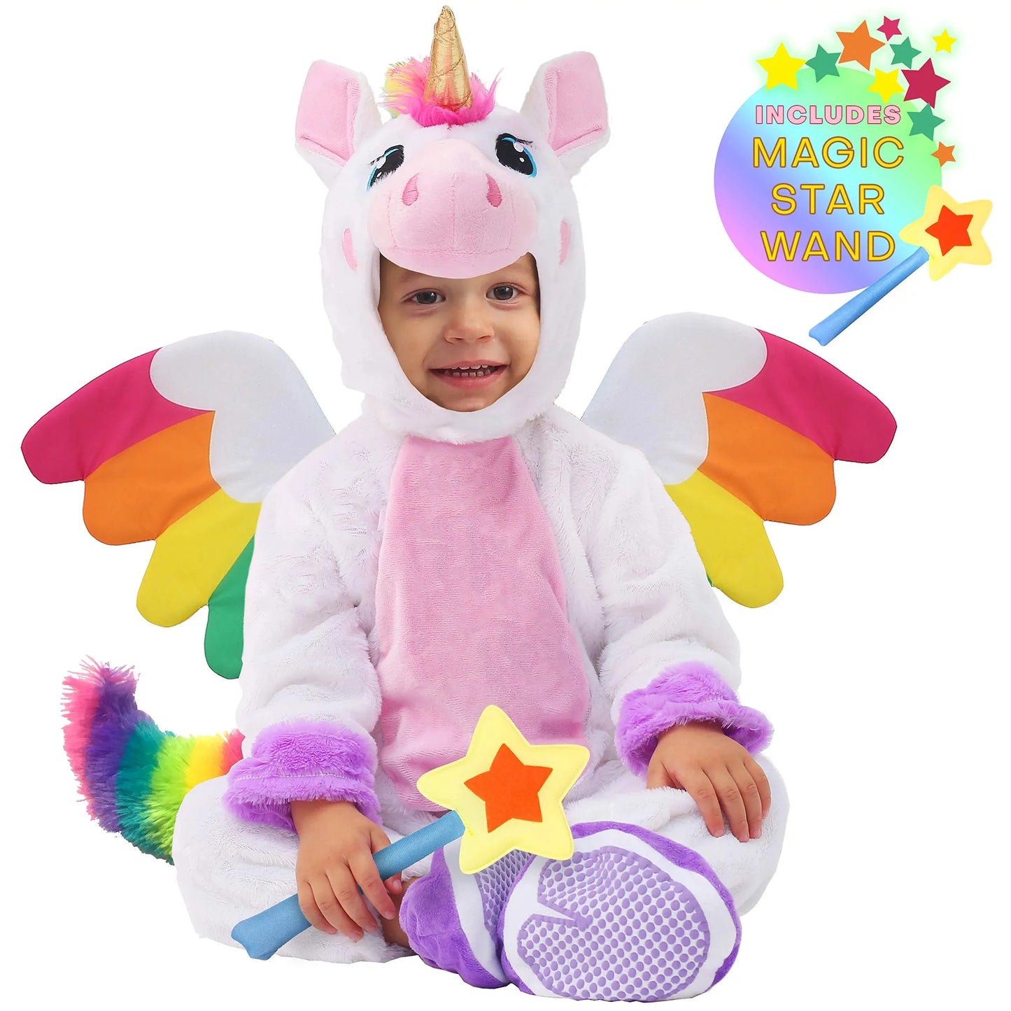 Syncfun Halloween Unicorn Pajama for Kids, Halloween Animal Dress Up Party, Role play and Cosplay Costume-3-4 years