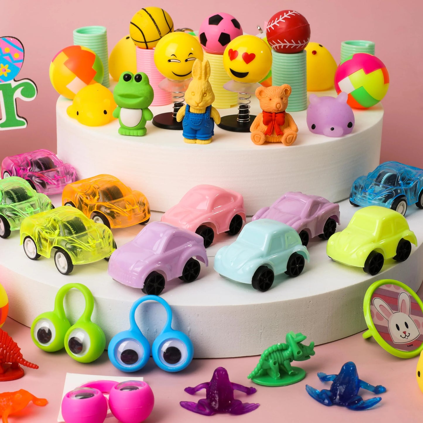 144 pre-filled Easter eggs with a variety of toys for finding Easter eggs