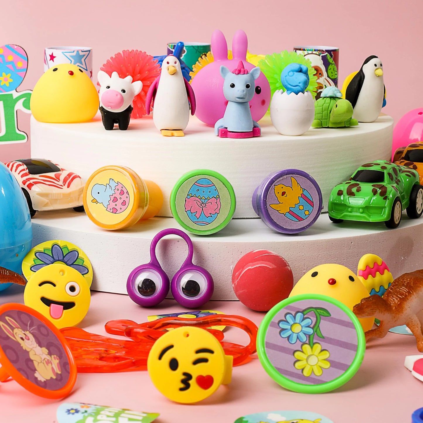 Traditional assorted eggs with novelty toys