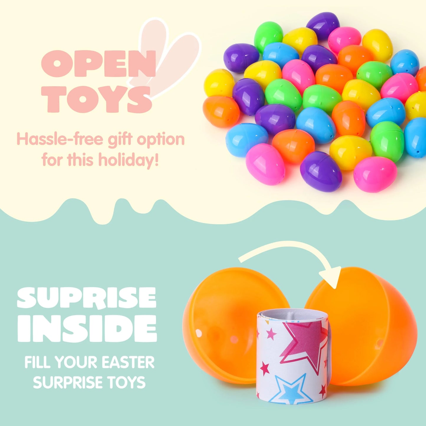 Traditional assorted eggs with novelty toys