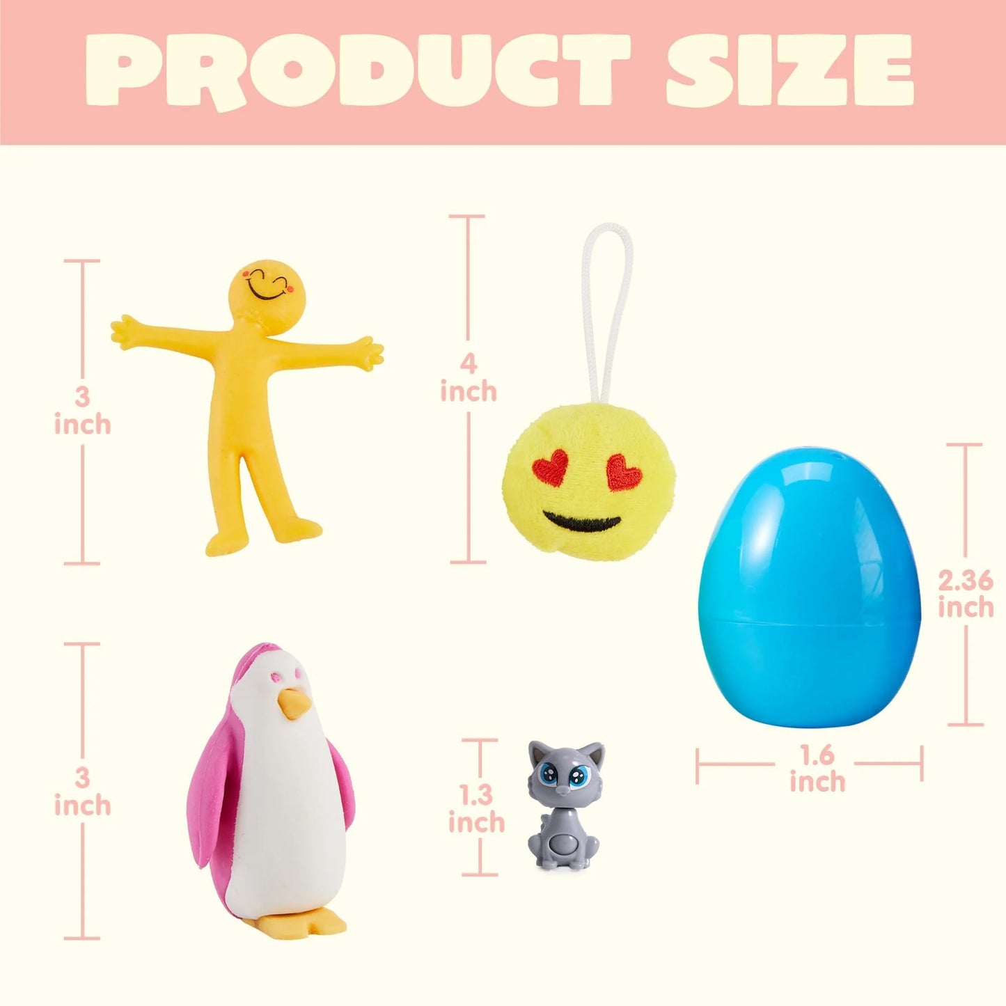 JOYFY 80 Packs Prefilled Easter Eggs with Assorted Toys,Easter Egg Bulk for Kids,Easter Eggs Hunt Events,Basket Stuffers Fillers,Classroom Prize Supplies