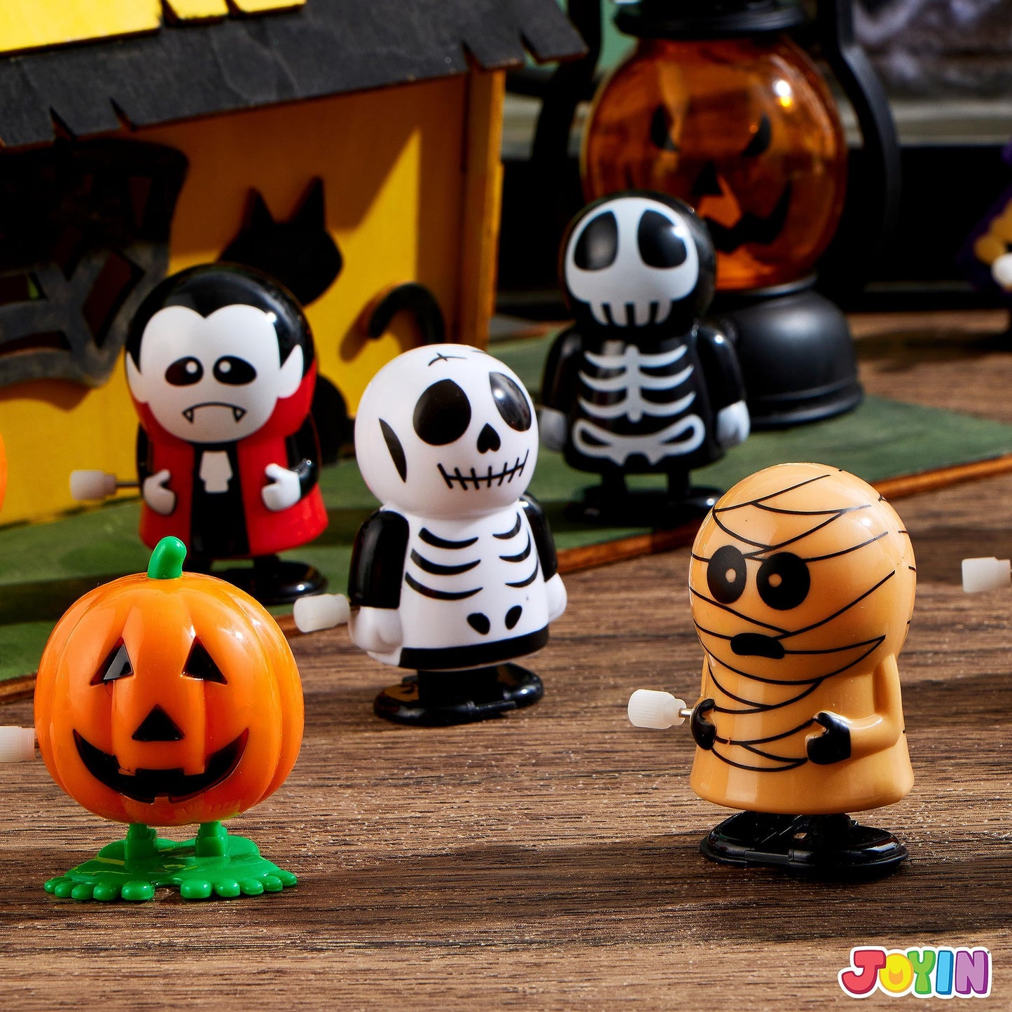 SYNCFUN 12 Pcs Halloween Wind Up Toys for Kids,Halloween Toys Bulk Halloween Gifts Halloween Basket Halloween Accessories,Halloween Goody Bags,Halloween Treat Bag Fillers