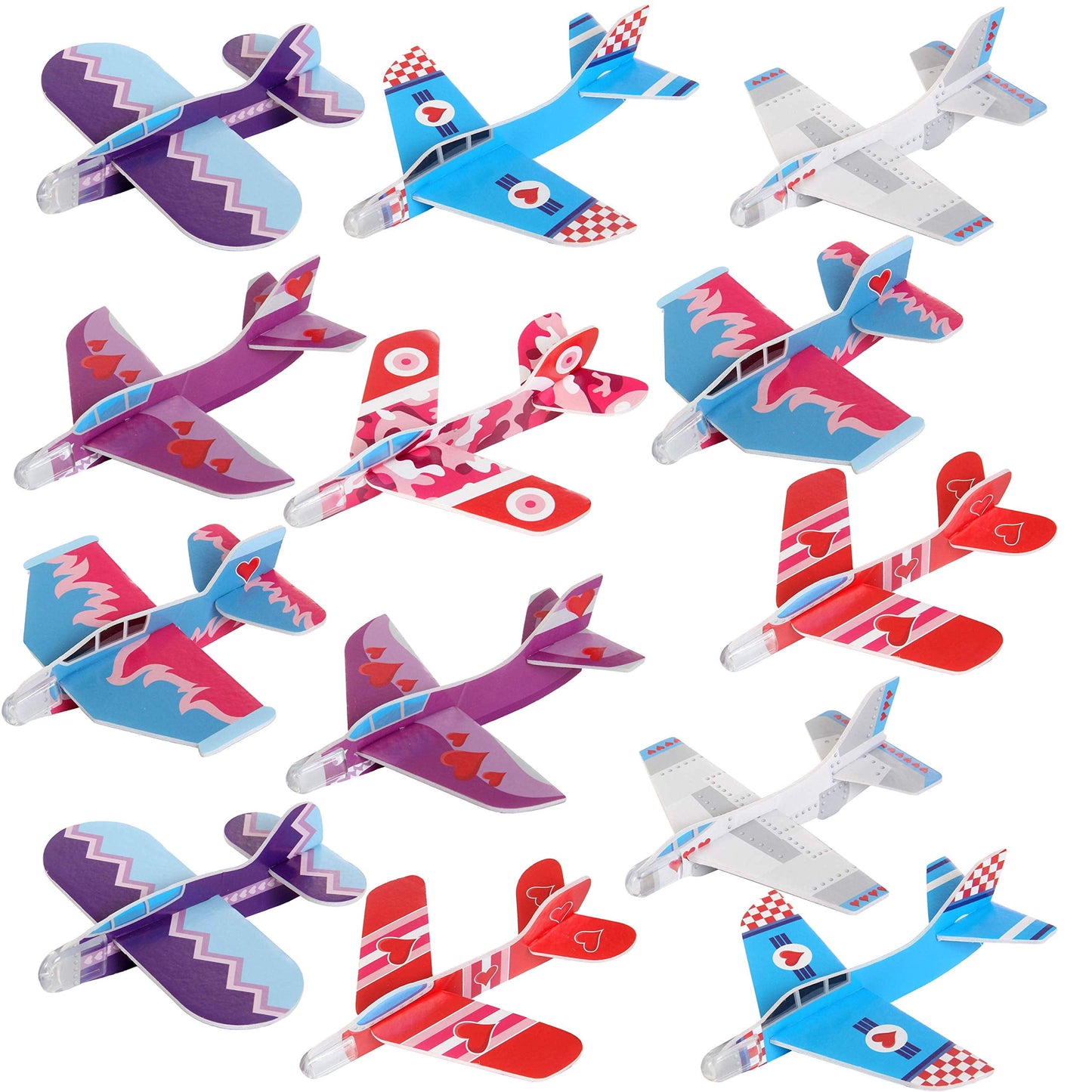 28 Packs Valentines Day Gifts Cards with Foam Airplane for Kids Valentine Exchange Cards Toddle Boys Valentines School Classroom Favors