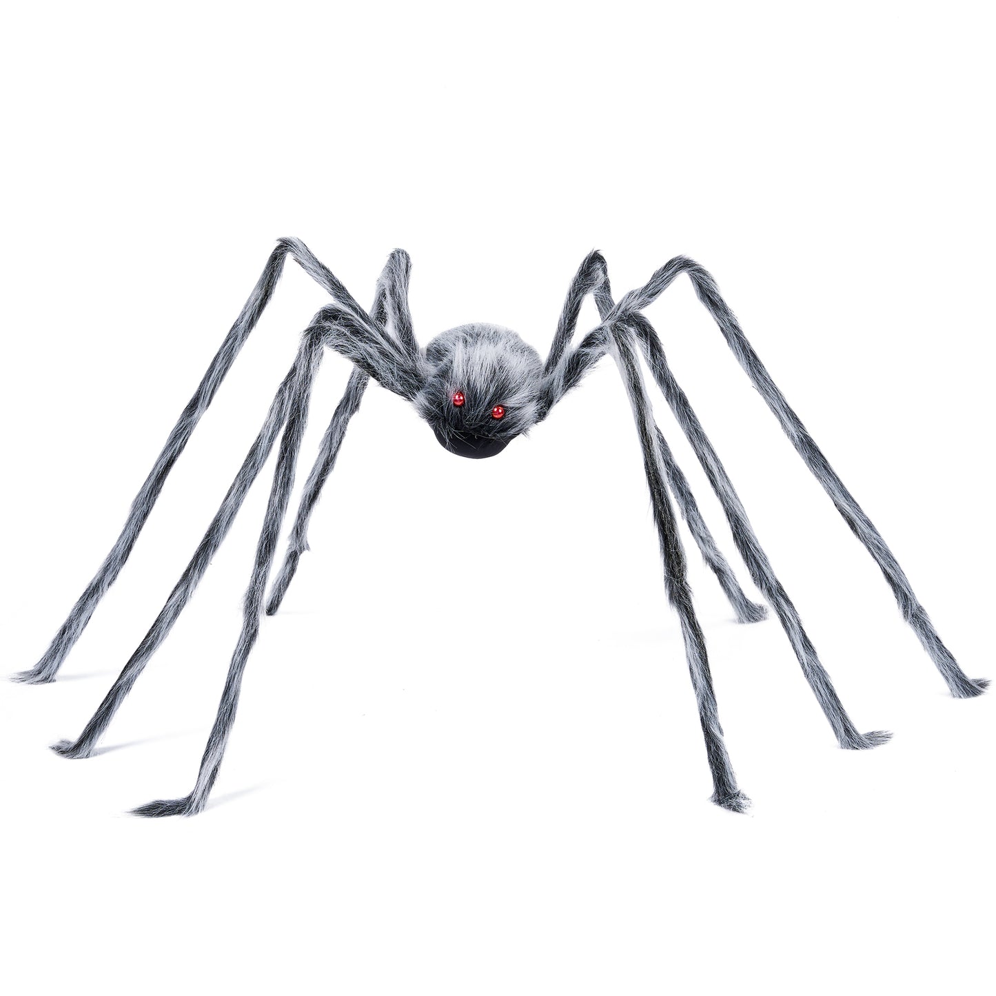 Joyfy 5 FT Giant Spider Halloween Decorations,Scary Spider Halloween Decorations Outdoor Party Decorations Props Halloween Yard Decorations,Gray