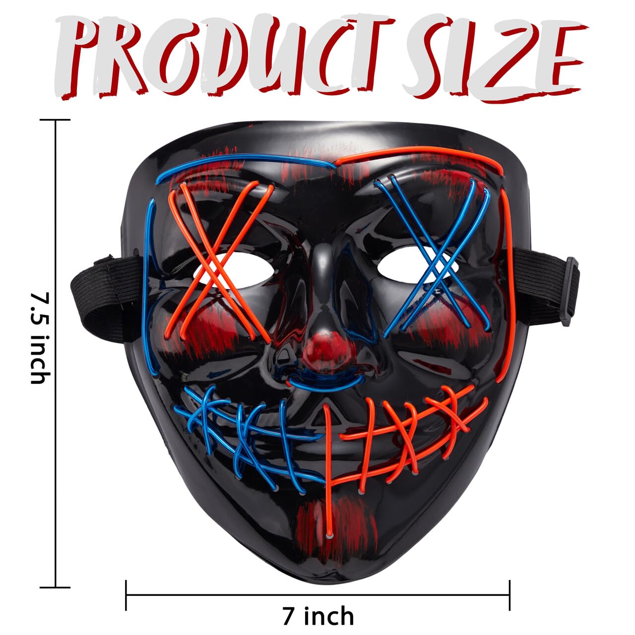 Joyfy Halloween Mask Light up Mask and Gloves,Scary Halloween Costumes Accessories for Boys,Cosplay Halloween Costume Masquerade Parties,Carnival,Gifts