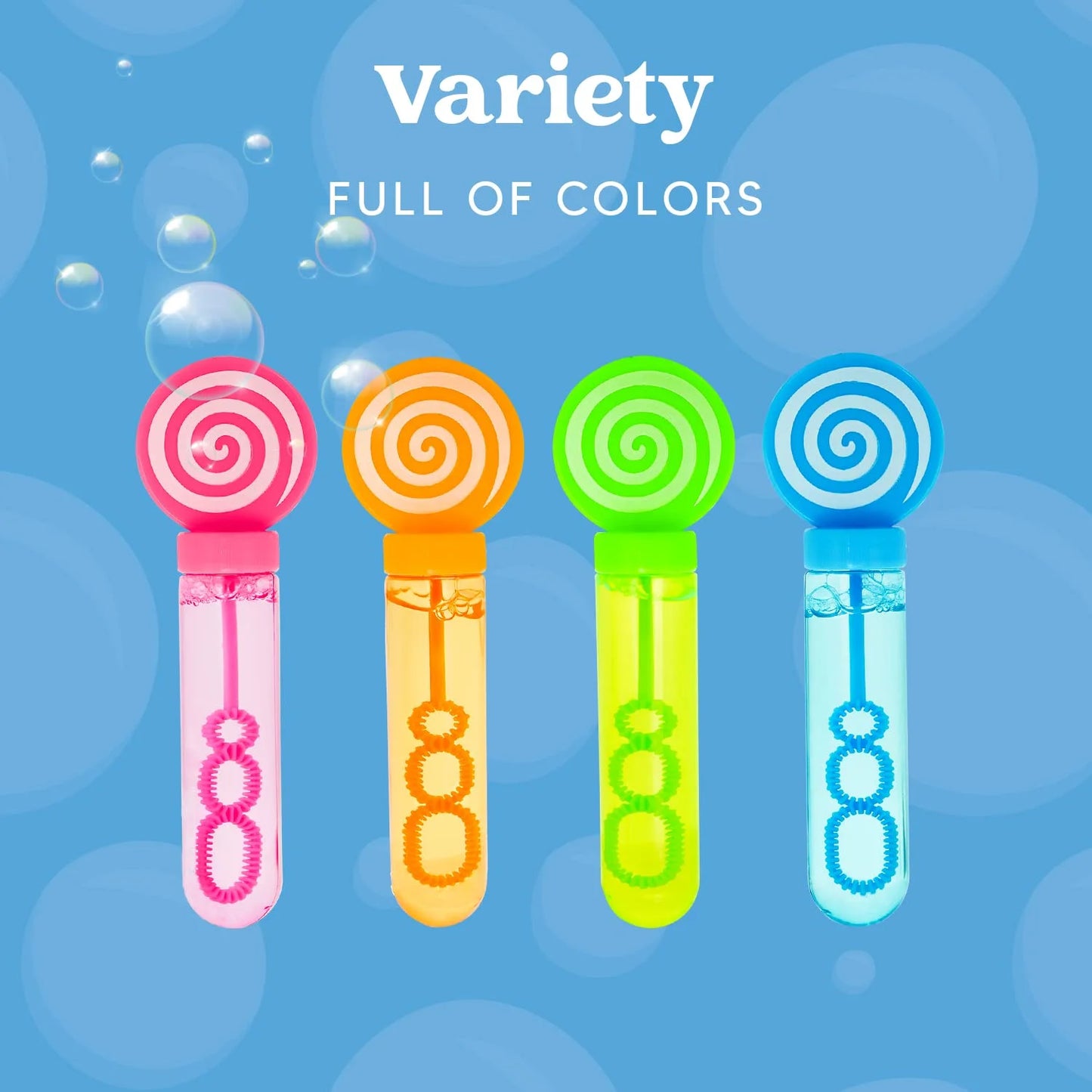 SYNCFUN 24 Pack Mini Bubble Wands for Themed Birthday, Wedding, Bubble Maker Summer Toys for Kids, Summer Gifts, Bubbles Sticks Fun Toy