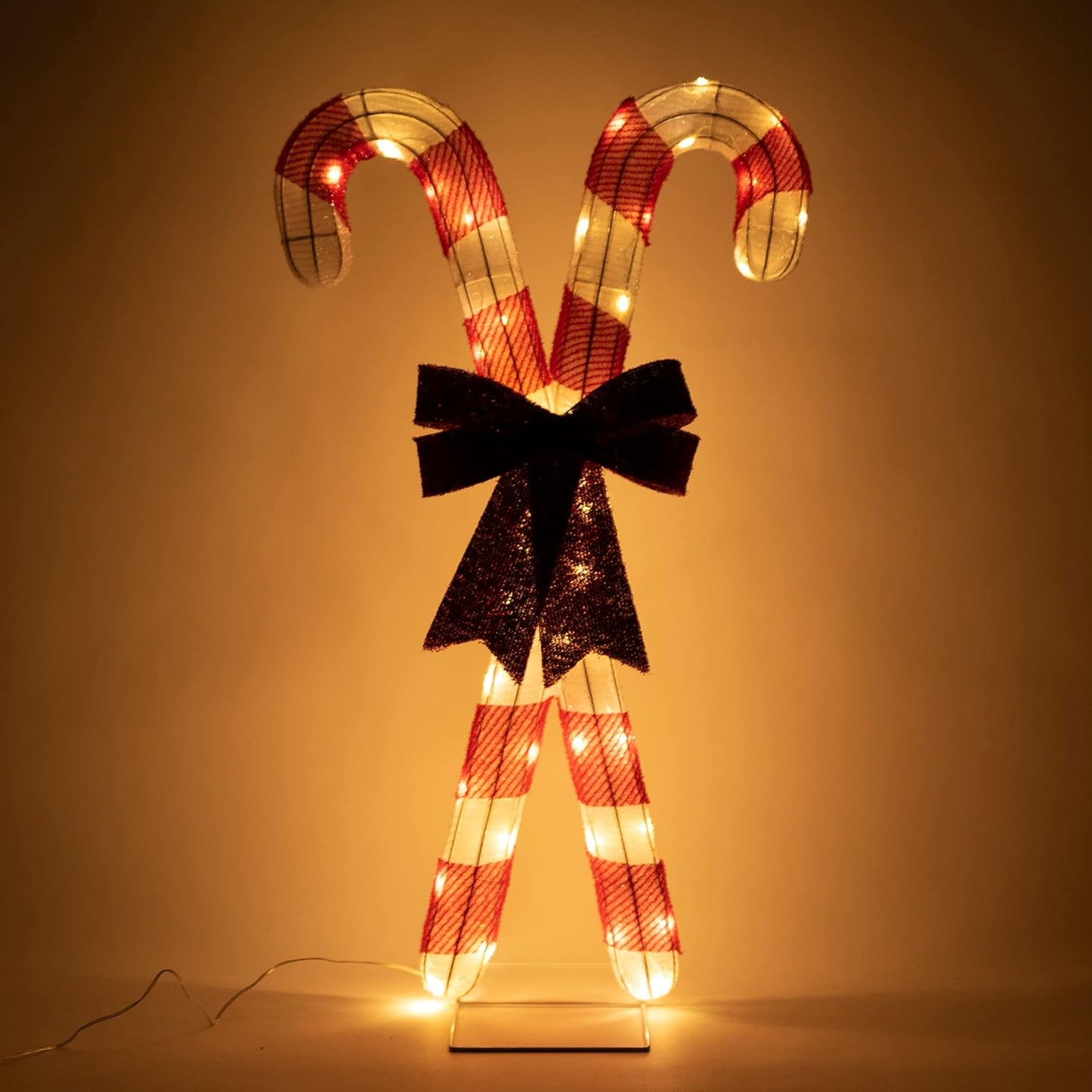 Joyfy 2.8 FT Candy Cane Yard Light Christmas Outdoor Decorations,50 Pre-Lit LED Christmas Decorations,Christmas Yard Light with Stakes Decorations Outdoor Holiday Decor