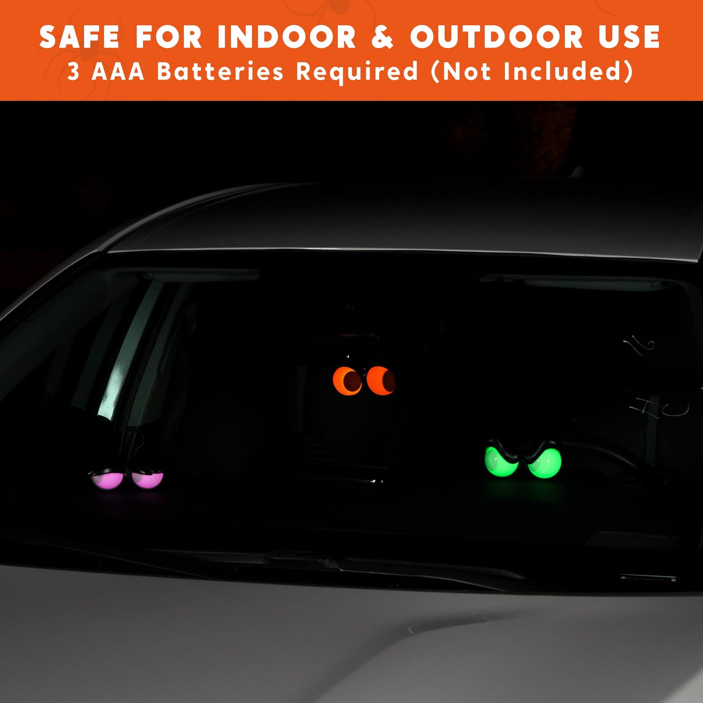 Joyfy 3 Packs Halloween Animated Flashing Peeping Eyes Lights Decorations,Outdoor Halloween Light Decorations,Halloween Car Decorations