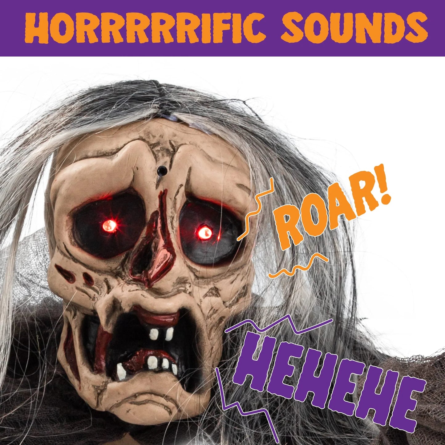 Joyfy Halloween Groundbreaker Halloween Decorations Zombie with Creepy Sound and Flashing Eyes,Outdoor Scary Halloween Yard Decorations,Haunted House Decorations