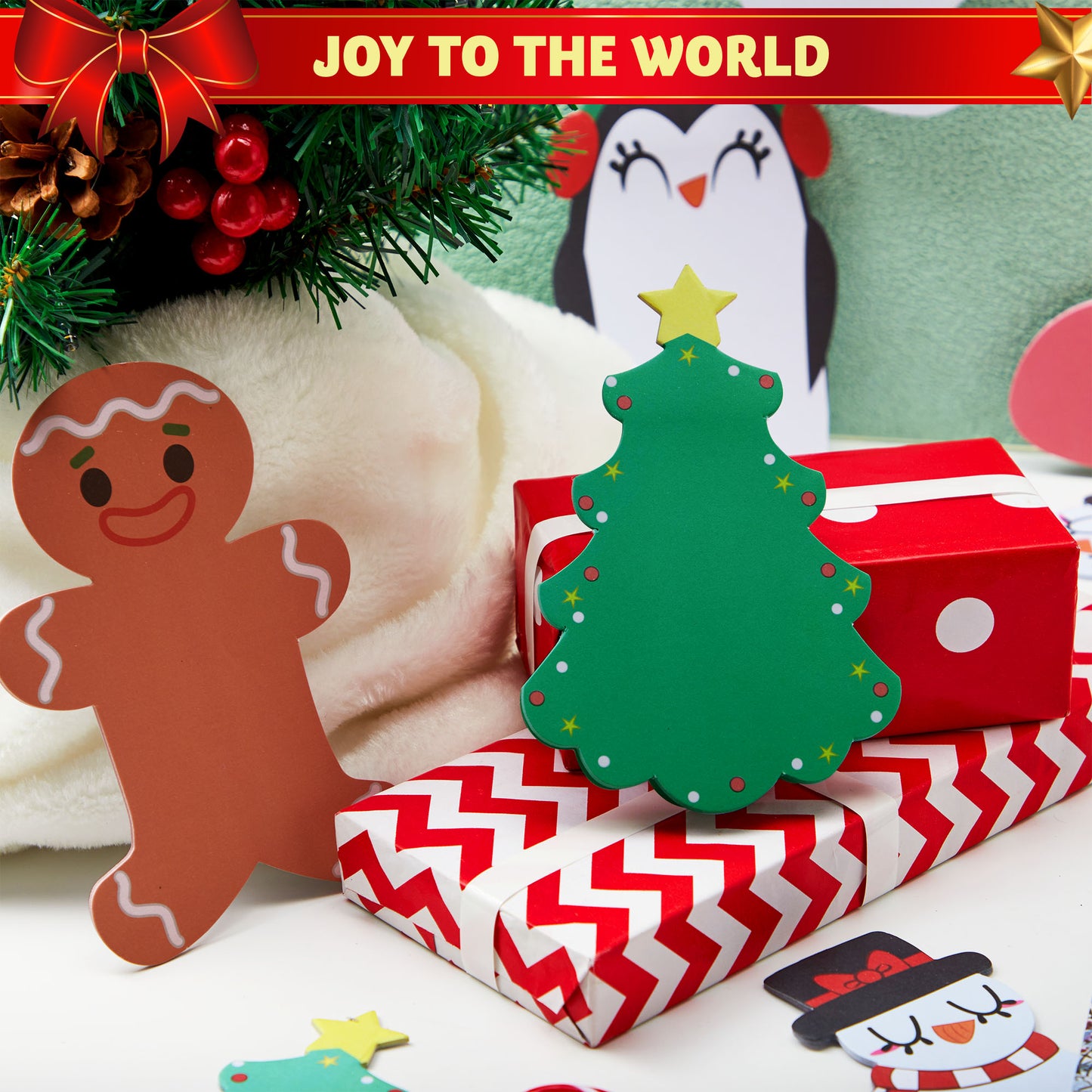 SYNCFUN Christmas Characters Notepads, 24 Packs