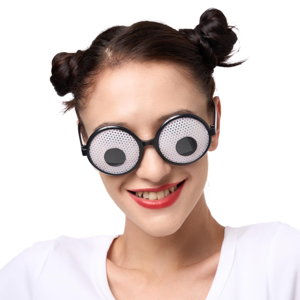 JOYIN 3 Pcs Halloween Glasses,Eyeball Glasses Amusing Wiggly Eyes Glasses Funny Glasses for Adult Posing Props Masquerade Costume Birthday Party Cosplay Supplies