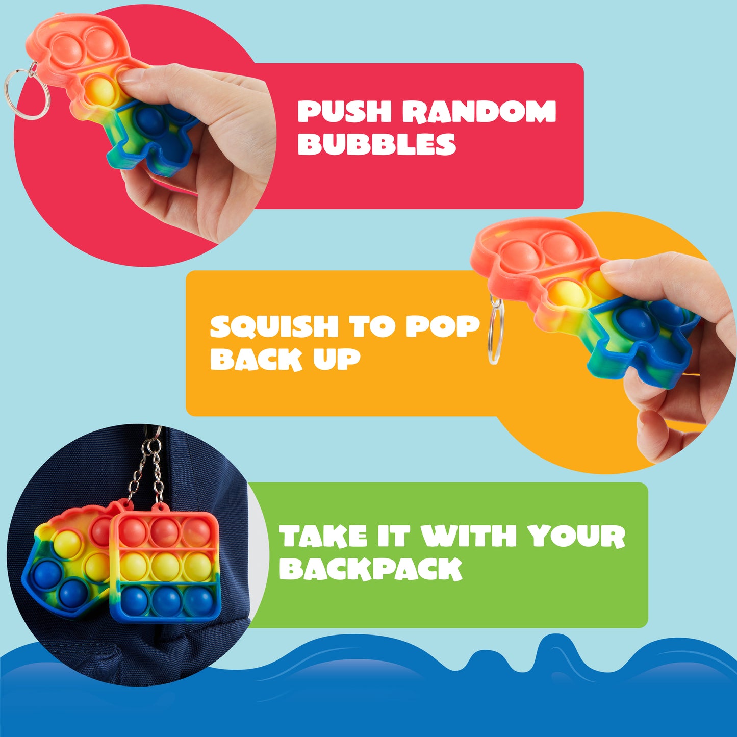 SYNCFUN 60 Pcs Party Favors, Popular Fidget Toys Birthday Goodie Bags Fillers for Kids Pinata Stuffers