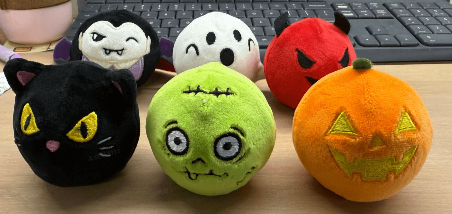 Joyfy Halloween Plush Bouncing Balls, 6 PCS