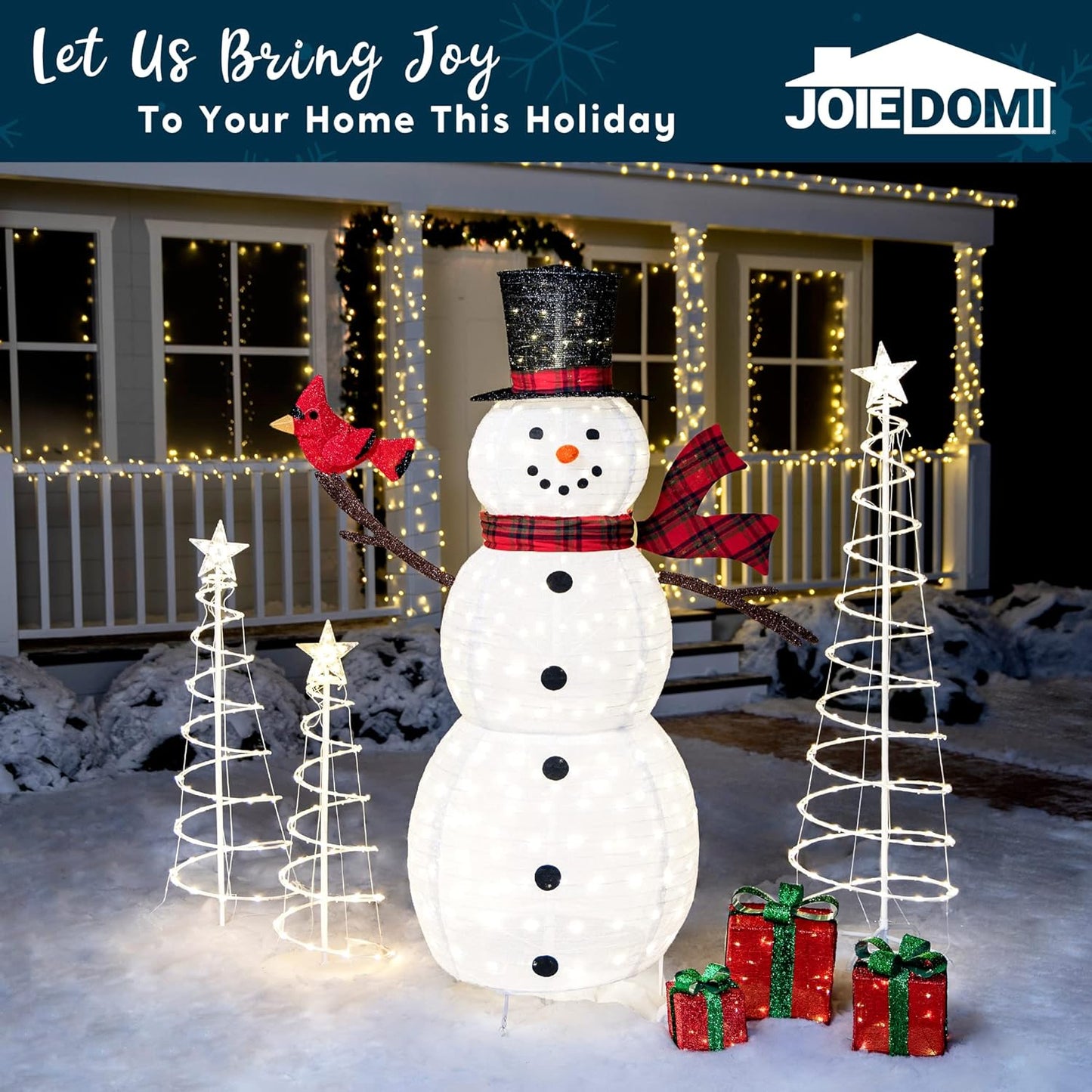 Joyfy 3 Pack Spiral Tree Christmas Decoration Outdoor,218 LED Christmas Tree Light Decorations,Christmas Yard Light with Stakes Decorations Outdoor Holiday Decor