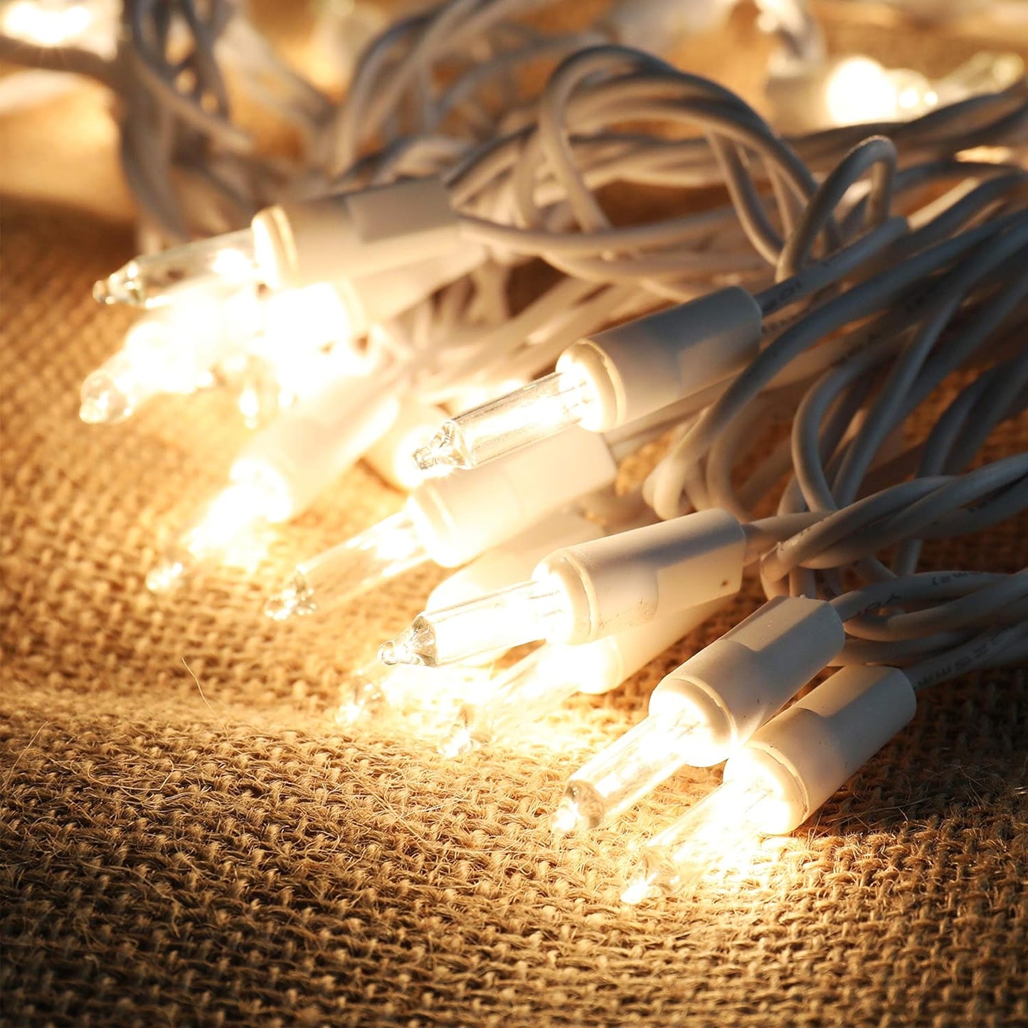 SYNCFUN Clear Christmas Lights,19.5FT 100-Count Led Clear White Christmas String Lights,Connectable White Wire Xmas Tree Lights for Indoor Outdoor Christmas Decorations Holiday Party Decor