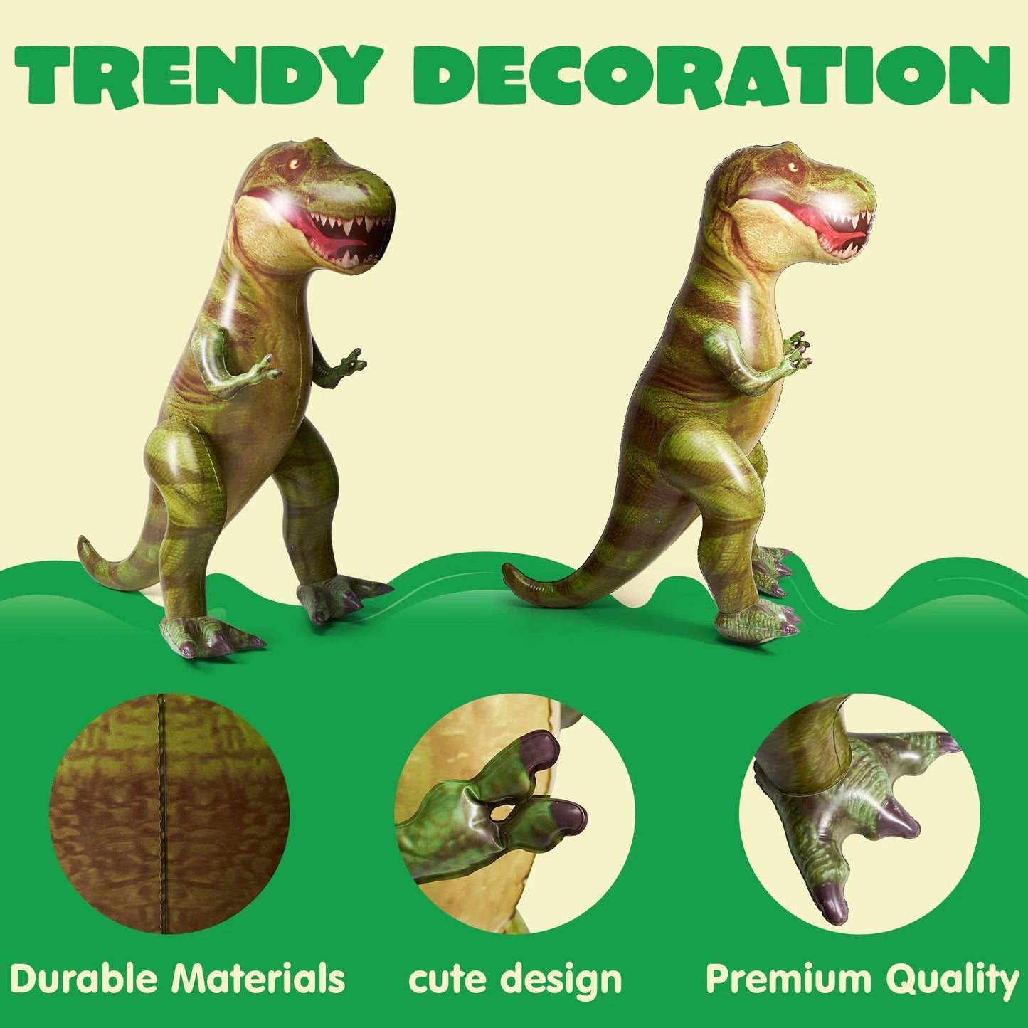 JOYIN 62" Giant T-Rex Dinosaur Inflatable for Party Decorations, Birthday Party Gift for Kids and Adults (Over 5Ft. Tall)