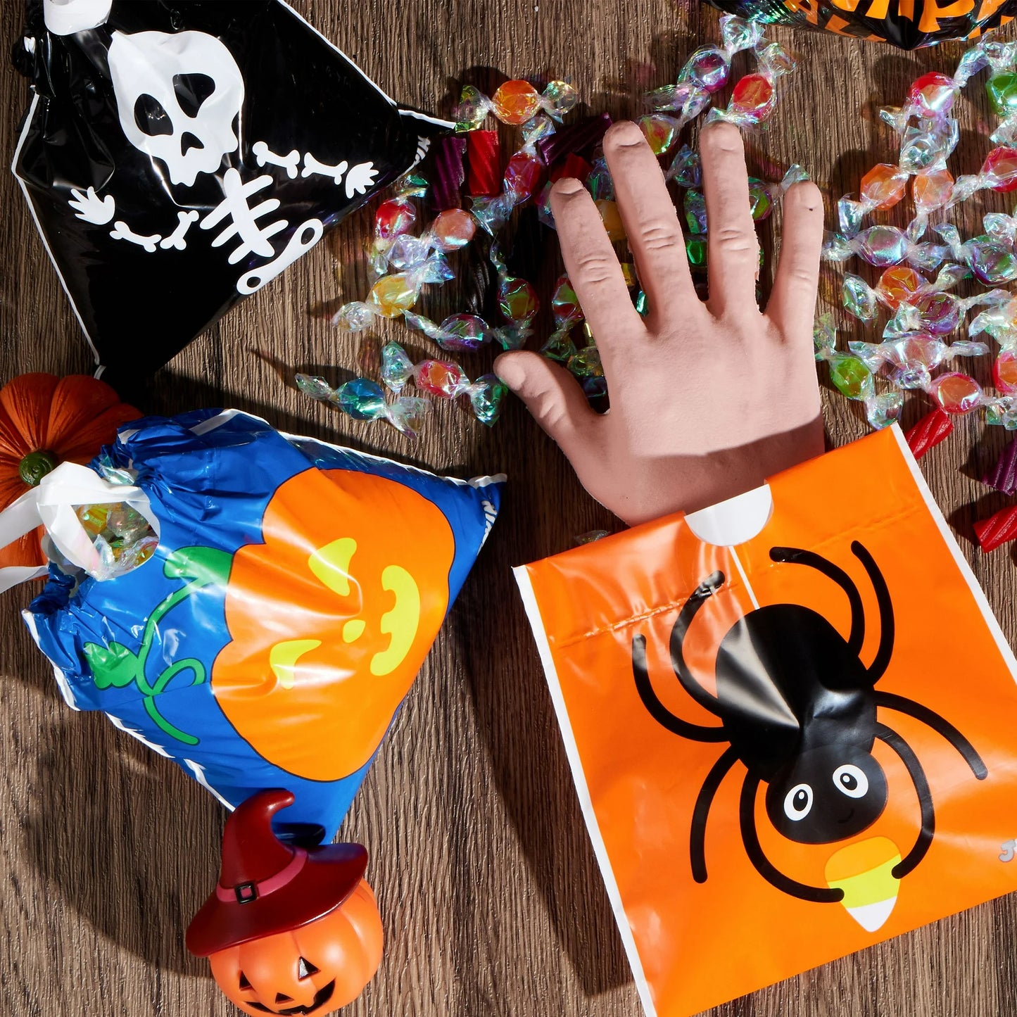 96 Pcs Halloween Treat Bags,Halloween Small Drawstring Candy Bags Goodie Bags Trick or Treat Bags Gift Bags