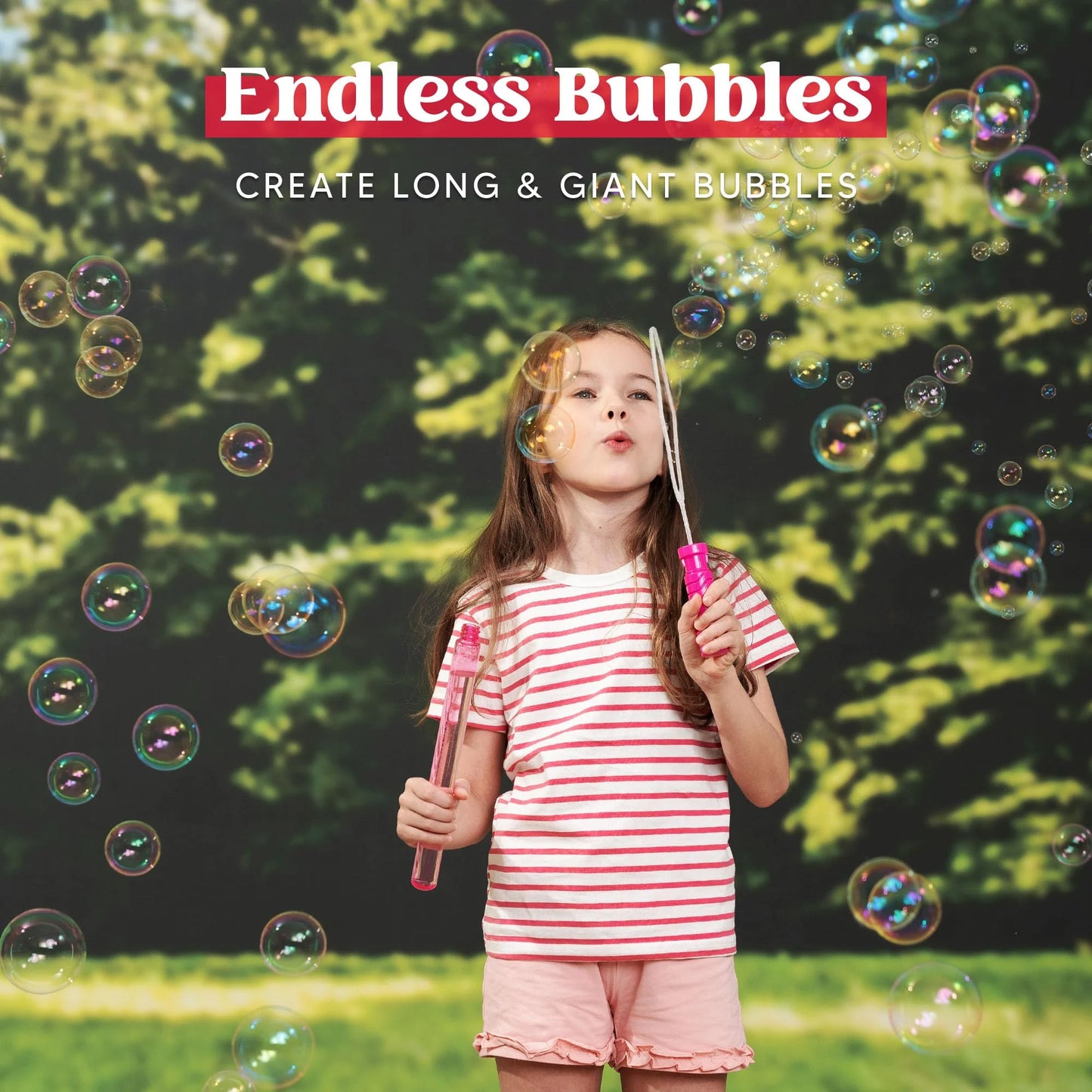 Joyin 12PCS 14.6’’ Big Bubble Wand Assortment (1 Dozen) with Bubble Refill Solution - Summer Toy Party Favor