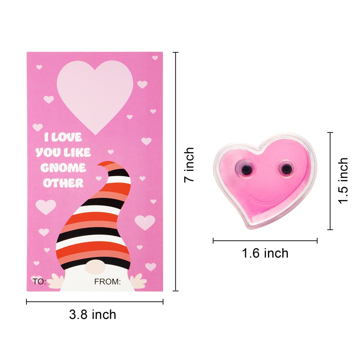 28 Packs Valentines Cards with Heart Shaped Slime for Kids, Stress Relief Fidget Toy Gifts Set for Boys Girls, Valentines School Classroom Exchange Card