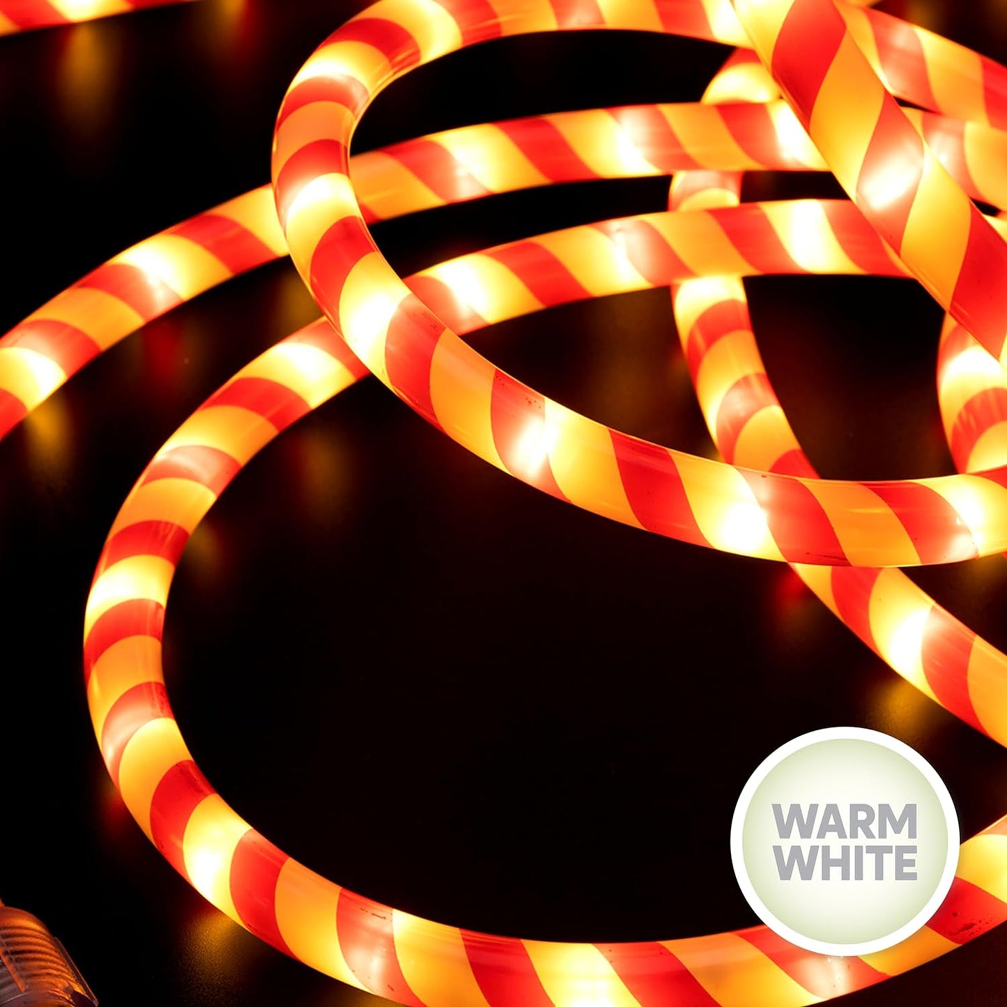 Joyfy 40FT 360 LED Candy Cane Rope Lights Christmas Outdoor Decoration Light,Red and White Christmas Lights Led Lights Light Up Candy Canes for Christmas Yard Holiday Decor