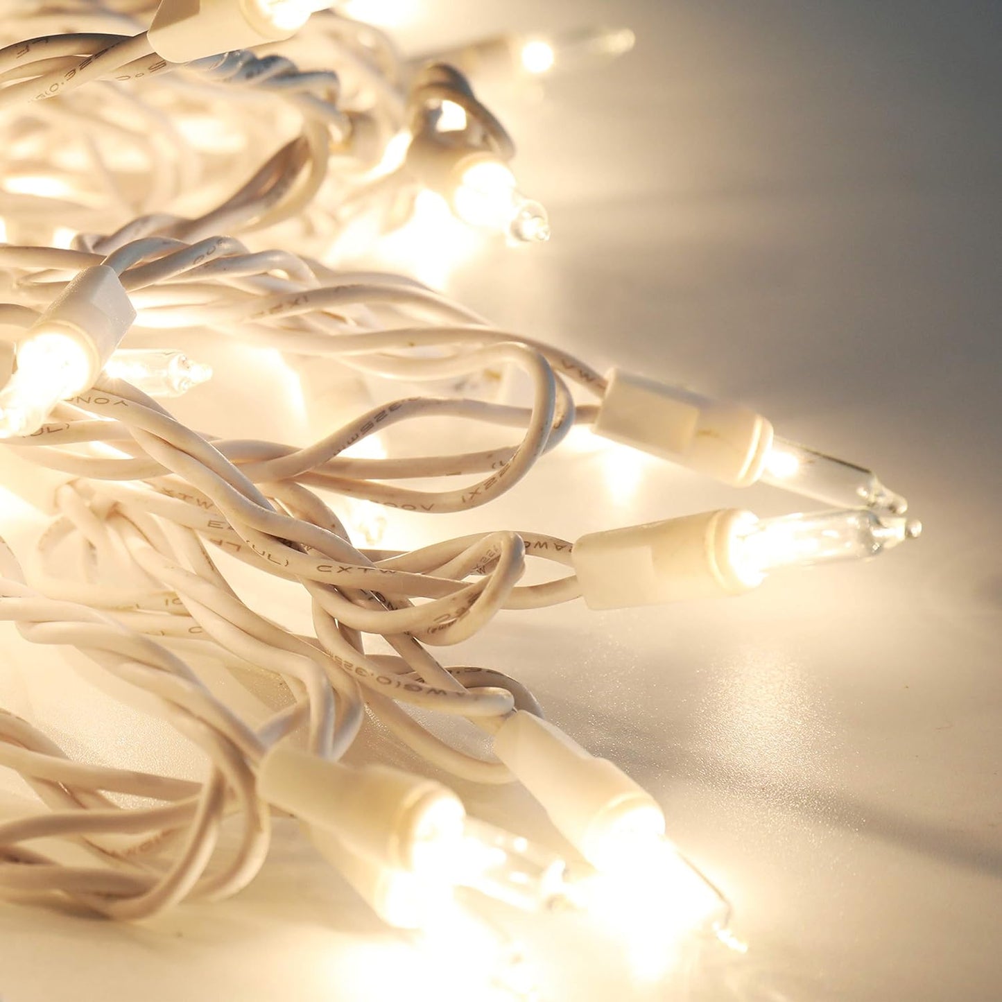SYNCFUN Clear Christmas Lights,19.5FT 100-Count Led Clear White Christmas String Lights,Connectable White Wire Xmas Tree Lights for Indoor Outdoor Christmas Decorations Holiday Party Decor