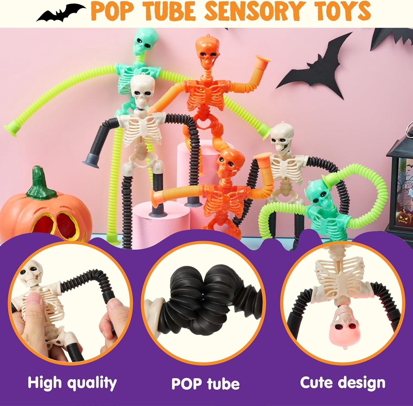 Joyfy Halloween LED Fidget Toys, 6Pcs