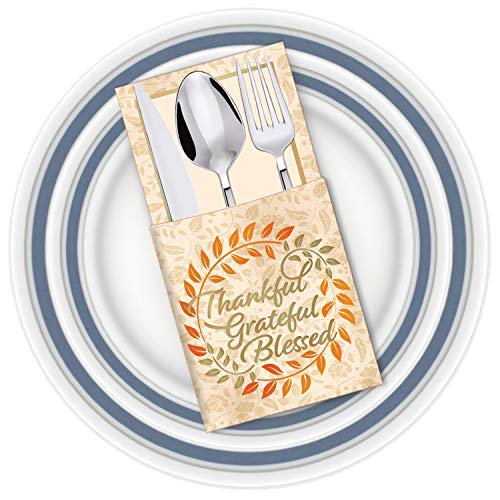 Joyfy 36 Pcs Thanksgiving Table Decorations for Cutlery Holders,Fall Party Favor Supplies