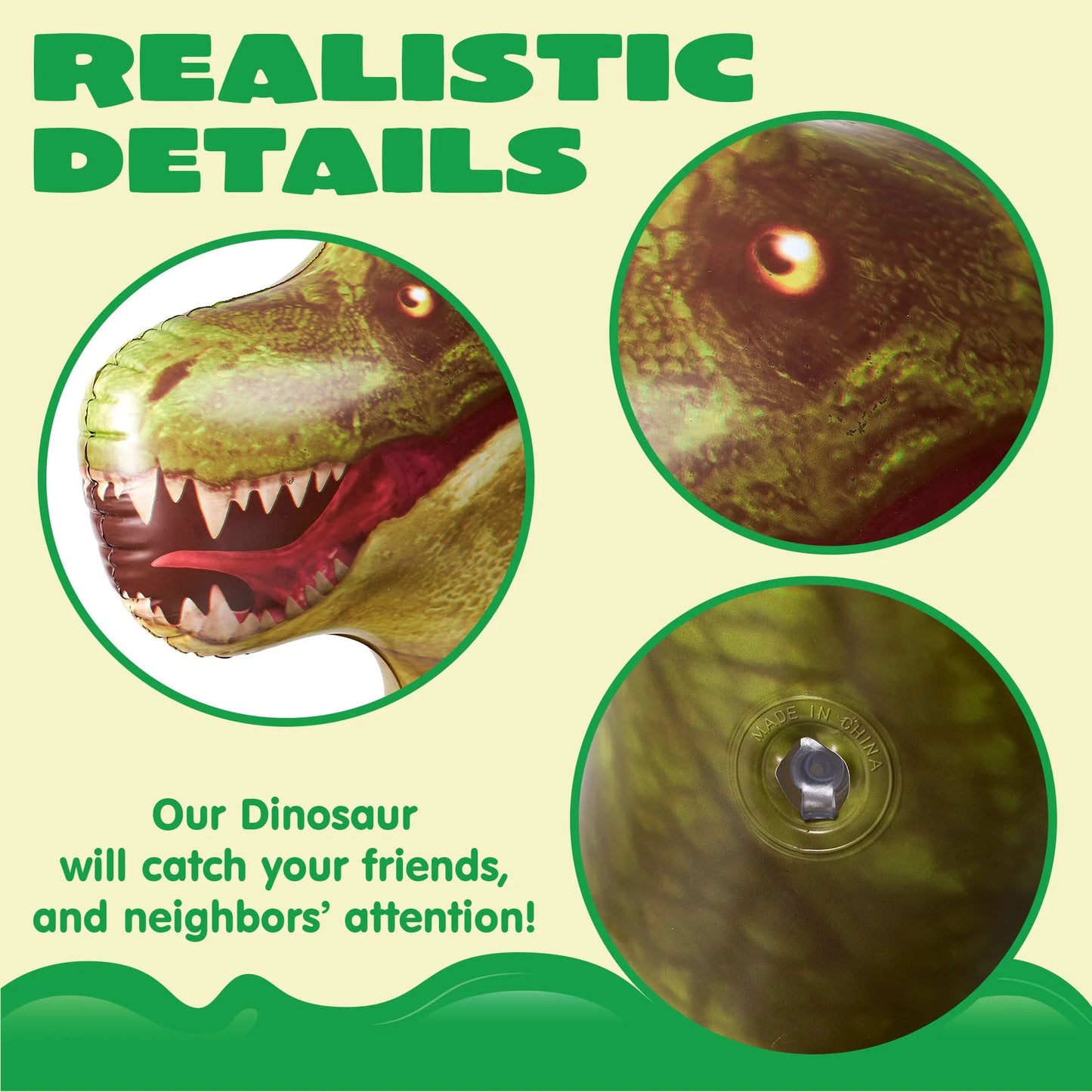 JOYIN 62" Giant T-Rex Dinosaur Inflatable for Party Decorations, Birthday Party Gift for Kids and Adults (Over 5Ft. Tall)