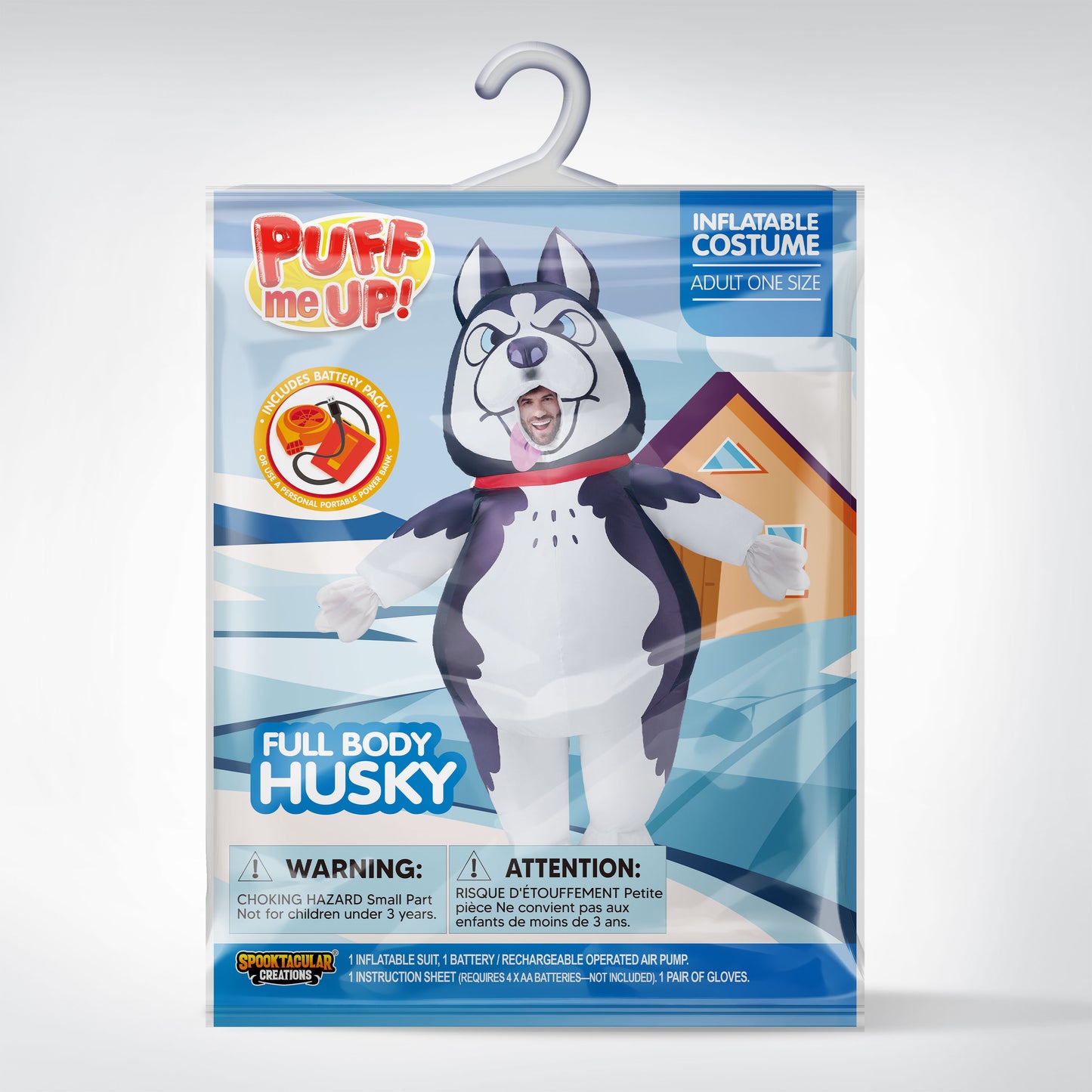 Syncfun Inflatable Costumes for Kids, Full Body Husky Blow Up Costumes for Halloween Party Dress Up Cosplay