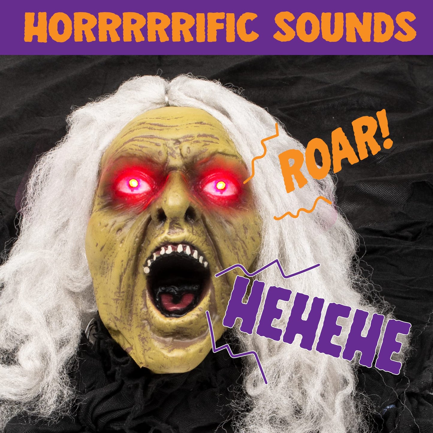 Joyfy Halloween Groundbreaker Halloween Decorations Zombie with Sound and Flashing Eyes,Outdoor Scary Halloween Yard Decorations,Haunted House Decorations