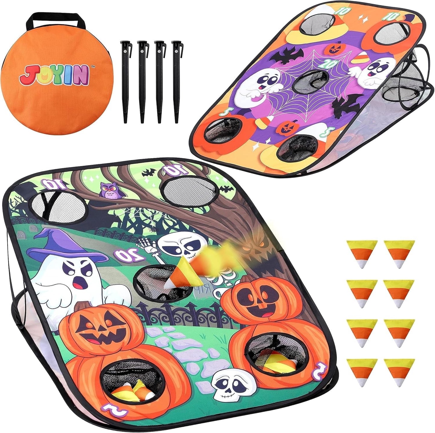 Joyfy Halloween Toss Game Board with Bean Bag for Kids Outdoor Toys, Halloween Party Favor, Beach Yard Outdoor Activities, Family Party Supplies£¬Camping Outside Play Toy