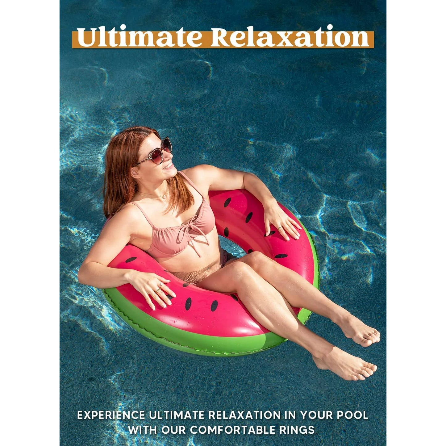 JOYIN 3 Pack Inflatable Pool Floats for Kids Adults, Fruits Swim Tube Pool Rings Swimming Rings Floaties for Swimming Pool Party Decorations