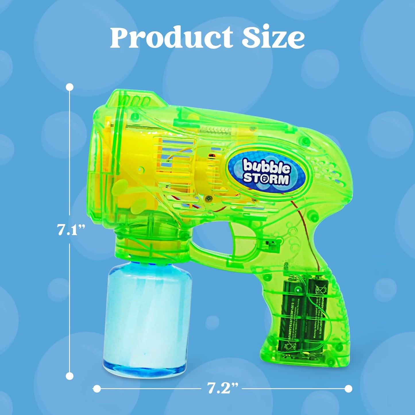 Syncfun 2 Pack Bubble Gun Machine for Kids,Bubble Toys with 10 oz Bubble Refill Solution, 5000+ Bubbles Per Min,Automatic Bubble Maker Blower for Toddlers Outdoor Play and Party Favors