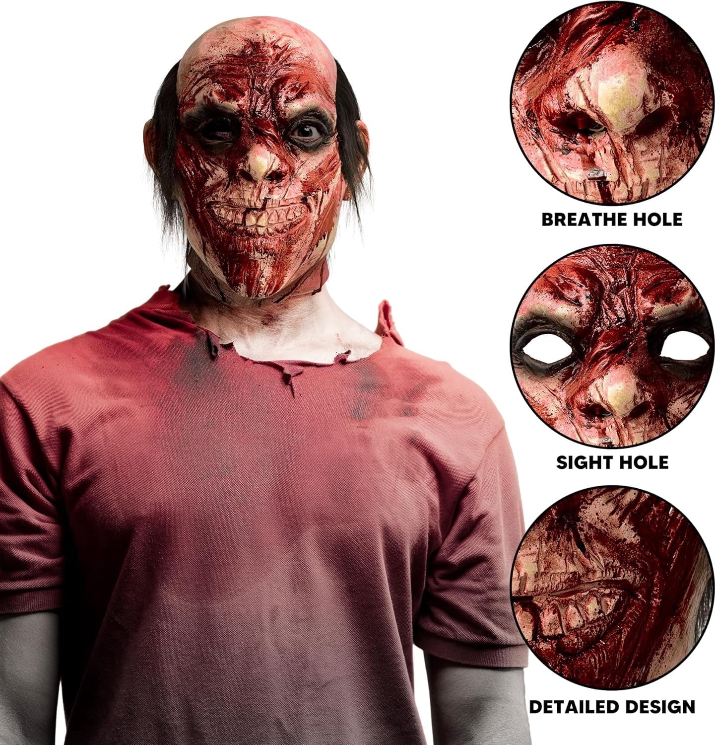 Joyfy Halloween Scary Zombie Head Mask