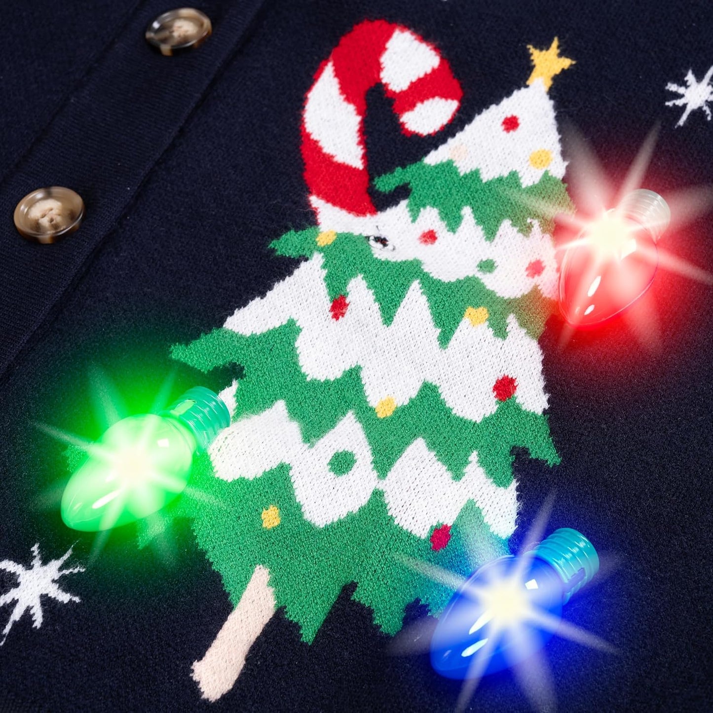 Joyfy Light Up Christmas Sweater Cardigan,Ugly Christmas Sweaters for Women,Funny Rudolph Reindeer Jumper Christmas Sweater for Women 2024