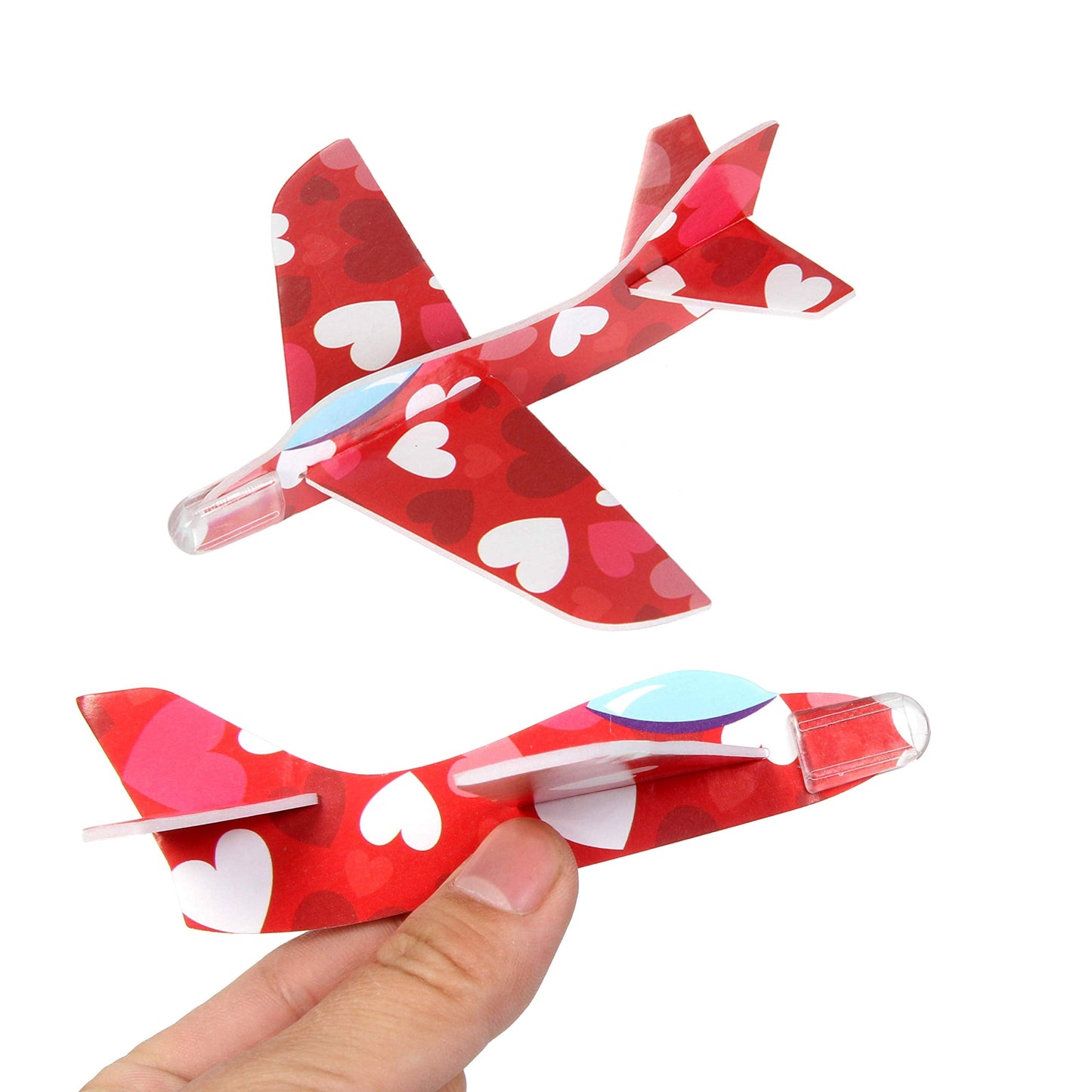 28 Packs Valentines Day Foam Airplanes Cards with Boxes for Kids Boys, Valentines School Classroom Exchange Cards Gifts