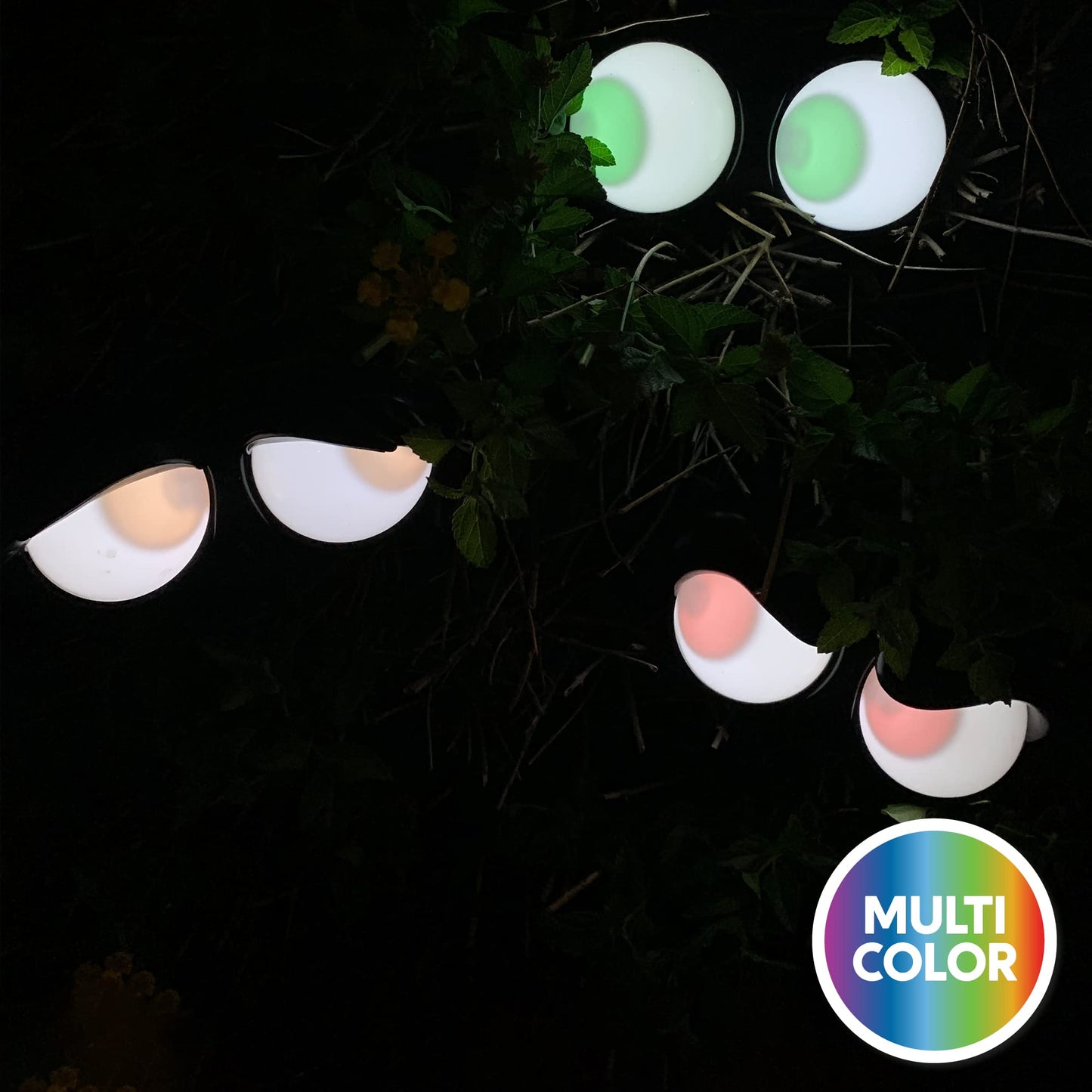 Joyfy 3 Pack Halloween Flashing Spooky Eyes Lights Decorations Outdoor,Battery Operated Light with Timer Decorations,Outdoor Halloween Light Decorations Car Decorations
