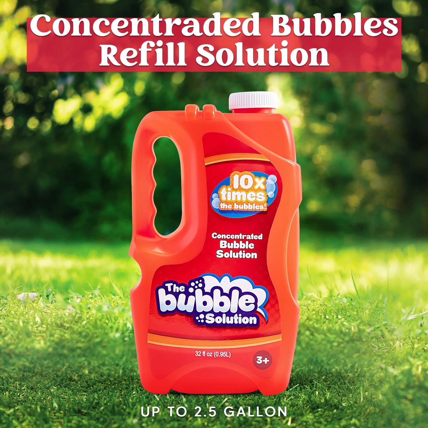 Syncfun 32 oz Bubbles for Kids,Concentrated Bubble Solution Refills (up to 2.5 Gallon) for Bubble Machines,Giant Wands and Blowers