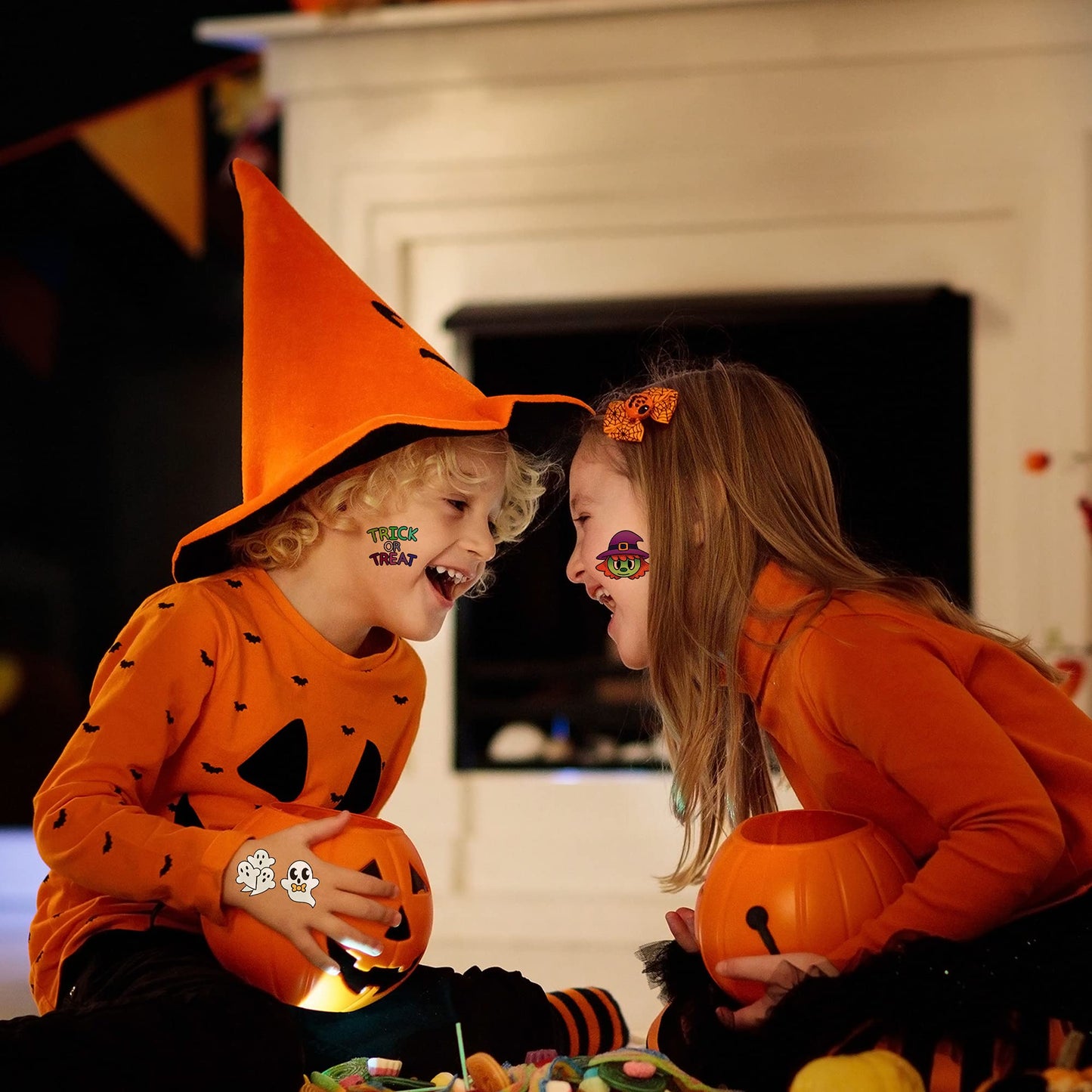 Joyfy 300+ Halloween Temporary Tattoos,Glow in The Dark Tattoos for Kids,Halloween Toys Bulk,Halloween Trick or Treat Toys,Halloween Party Favor