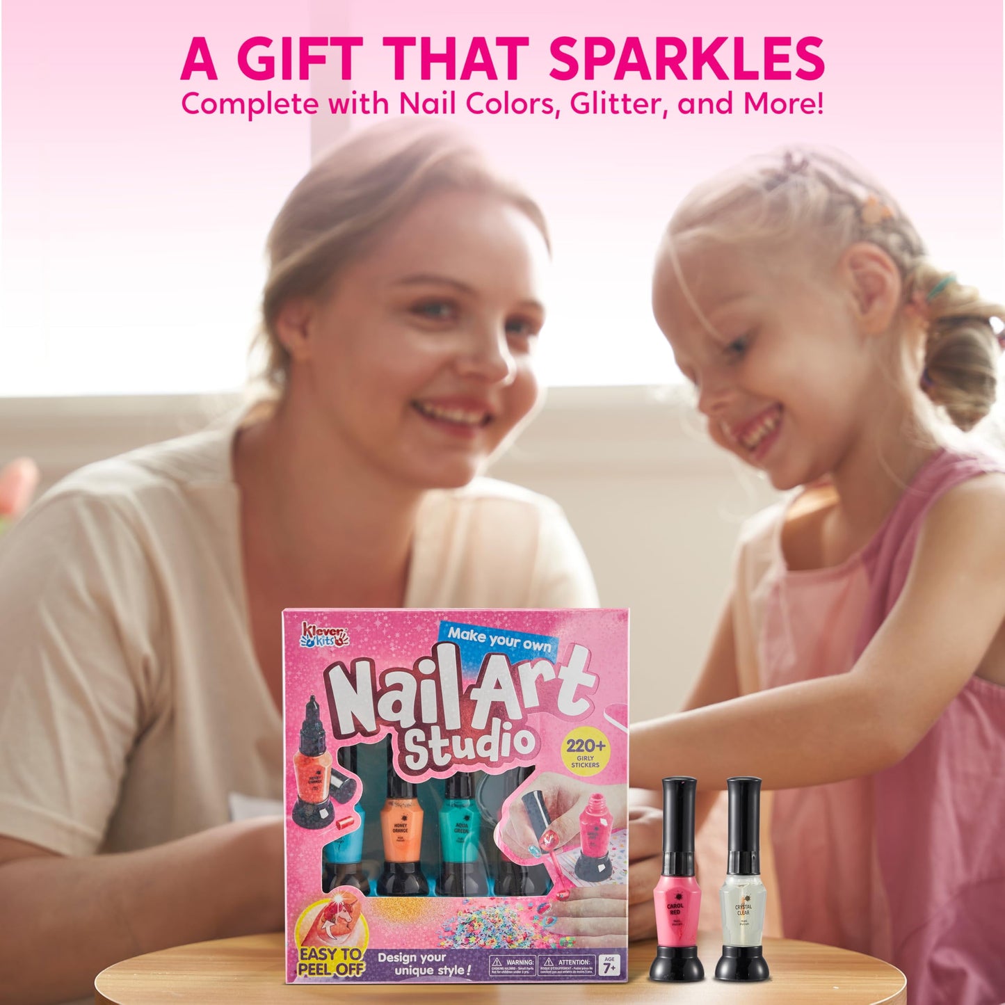 Gifts for 7 8 9 Year Old Girls, Nail Polish Art Kit for Kids, All-In-One Set for Nail Salon Game