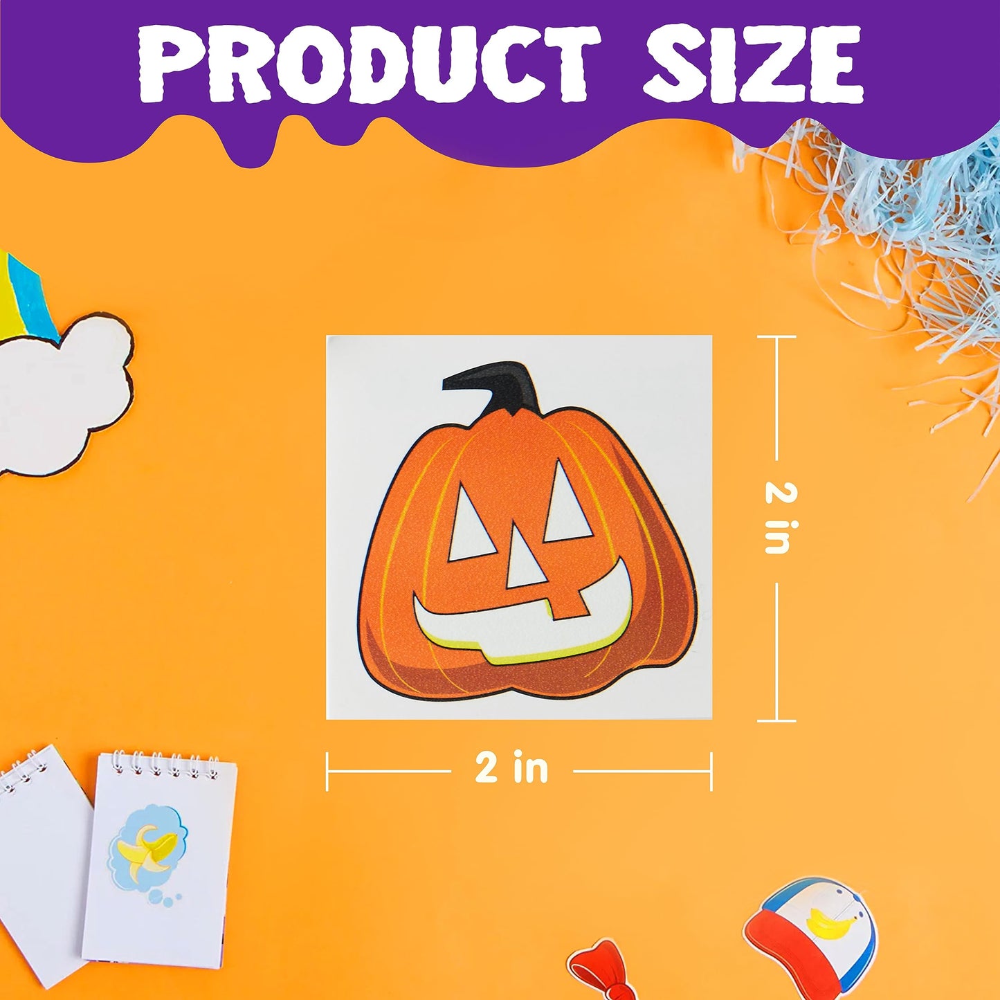 Joyfy 144 Pcs Halloween Temporary Tattoos,Glow in The Dark Tattoos for Kids,Halloween Toys Bulk,Halloween Trick or Treat Toys,Halloween Party Favor