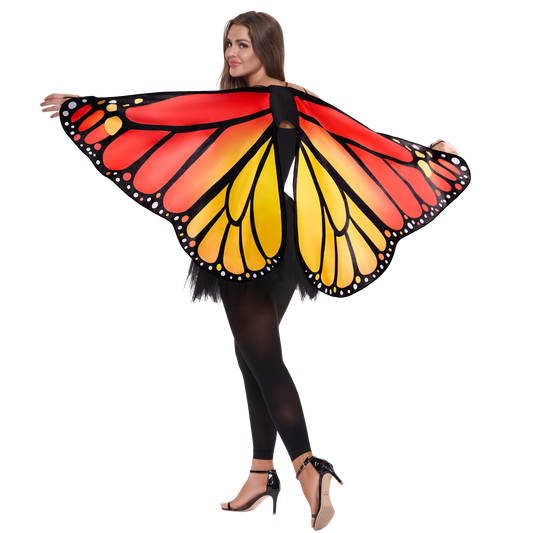 Joyfy Halloween Monarch Butterfly Wings, Women's Butterfly Costume, Perfect for Halloween Adult Dress up Costumes