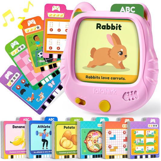 lalalark Talking Flash Cards,Kids Learning Toys,Educational Interactive for Toddlers, Speech Therapy Toy,13 Word 6 Games Theme with 200 Playful Cards