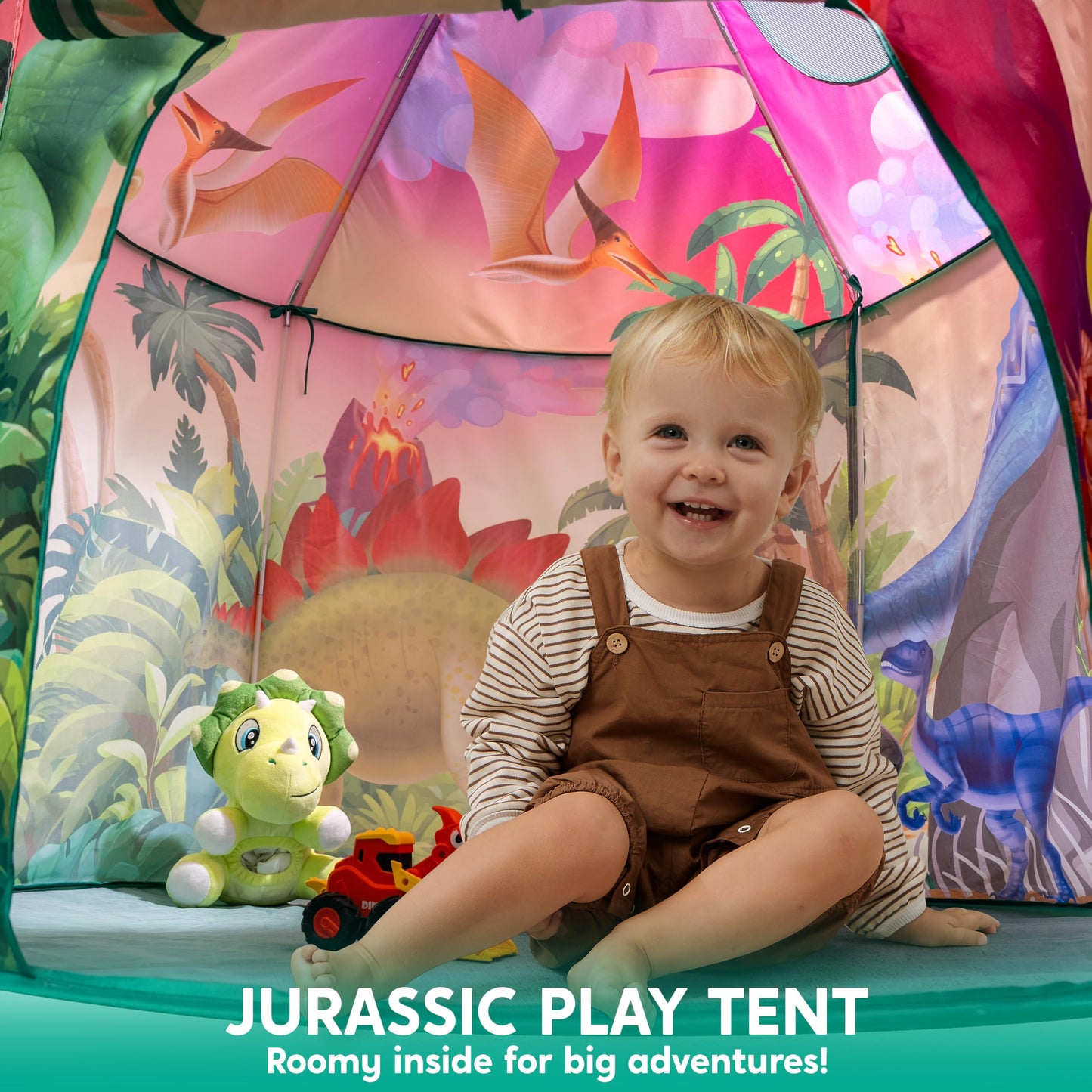 Syncfun Dinosaur Kids Play Tent Pop Up Playhouse Indoor Outdoor Tent Set for Toddler Children Aged 3 5 6 8 Birthday Christmas Gift