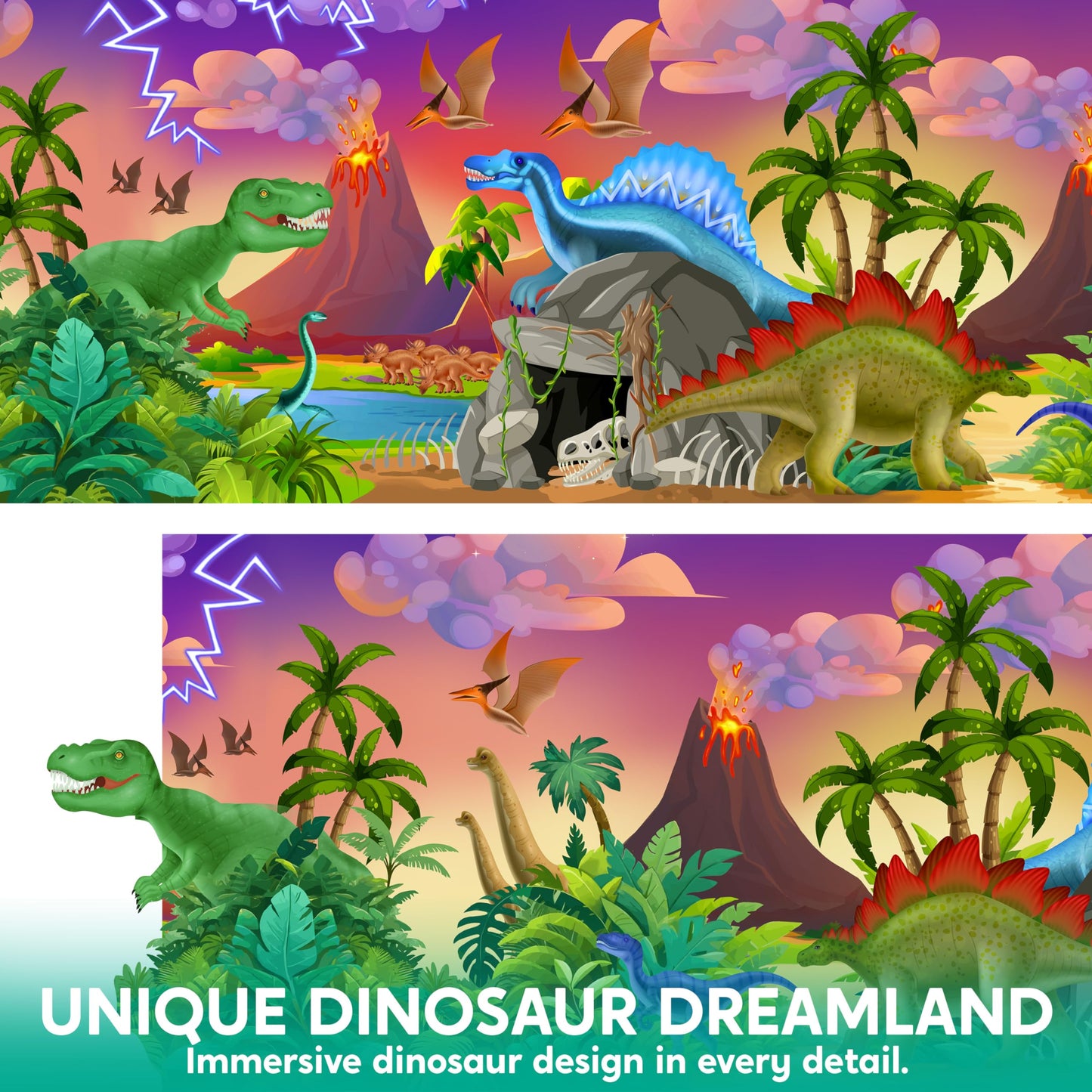 Syncfun Dinosaur Kids Play Tent Pop Up Playhouse Indoor Outdoor Tent Set for Toddler Children Aged 3 5 6 8 Birthday Christmas Gift