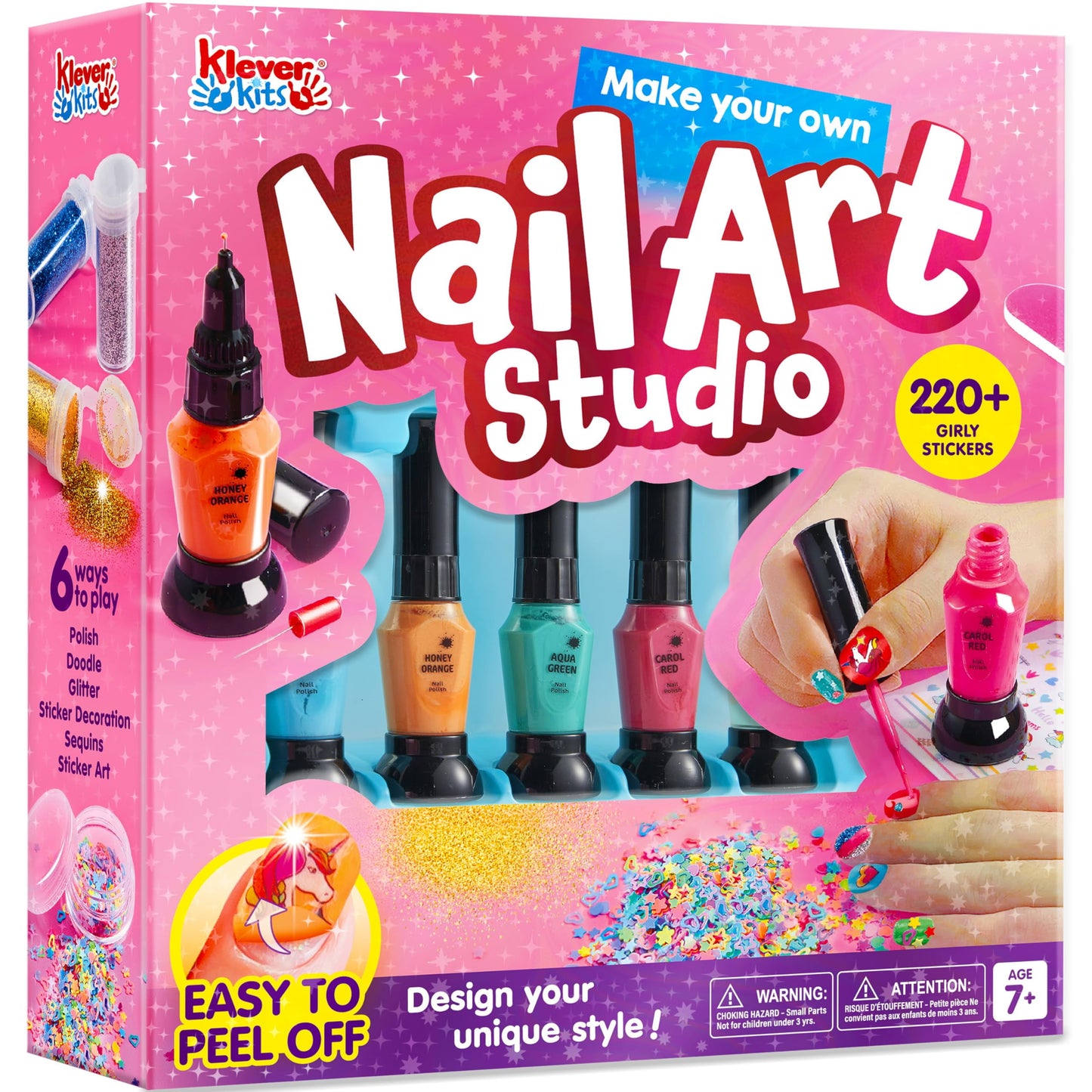 Gifts for 7 8 9 Year Old Girls, Nail Polish Art Kit for Kids, All-In-One Set for Nail Salon Game
