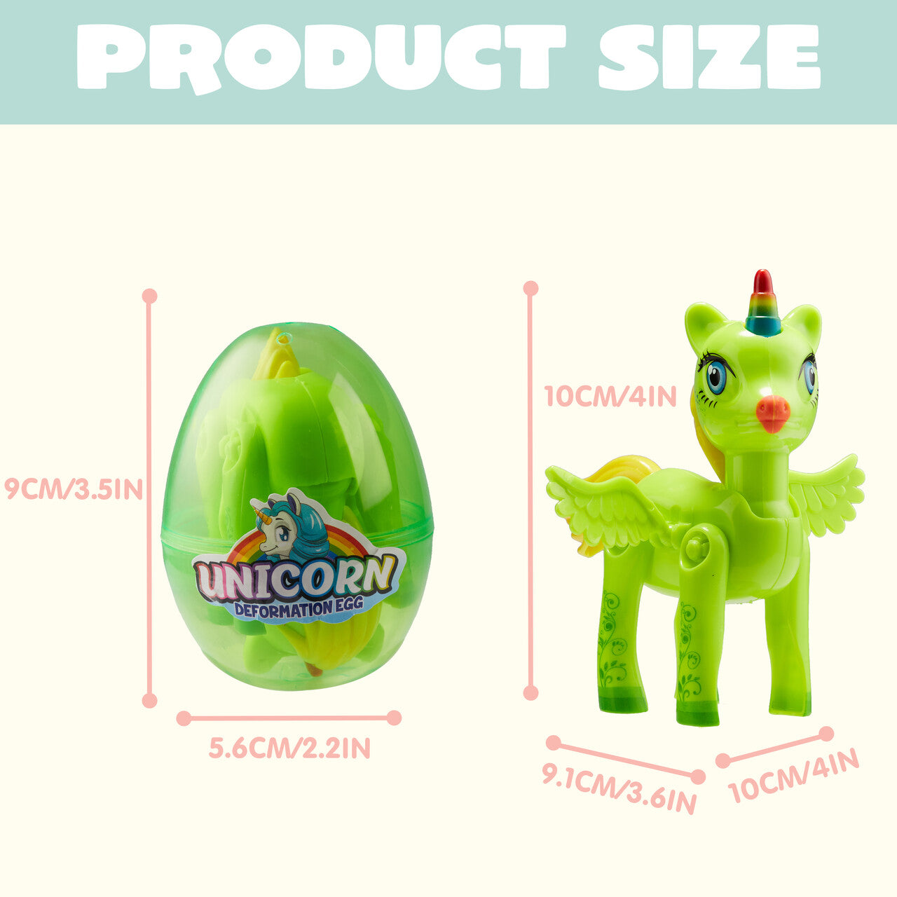SYNCFUN 8 Pcs Easter Basket Stuffers with Unicorn Deformation Toys,3.5" Easter Exchange Toy for Girls Toddlers Kids,Classroom Prize Supplies,Birthday Gifts
