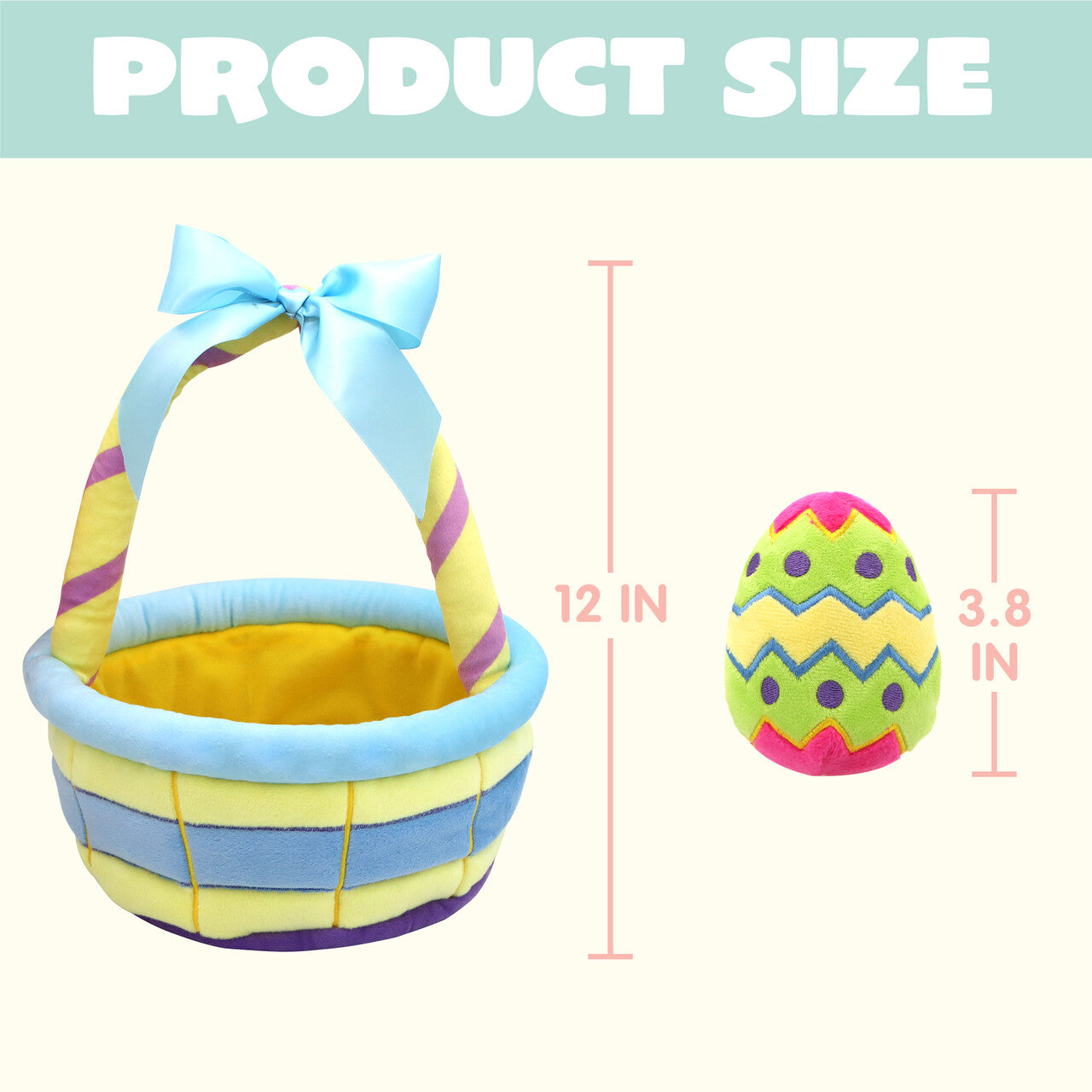 SYNCFUN 7 Pcs Easter Basket,Easter Basket Stuffers for Baby Toddlers Easter Egg Hunt,Easter Basket Fillers Soft Plush Toys for Kids Birthday Gifts
