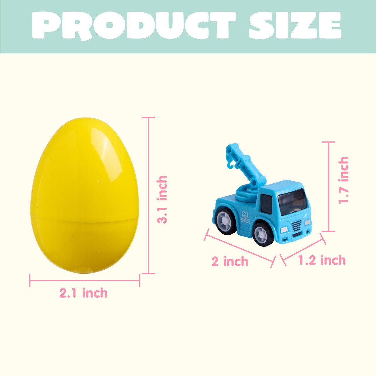JOYFY 12 Packs Cars Filled Easter Eggs,Easter Eggs with Toys Inside,Birthday Party Favors for Boys and Girls,Basket Stuffers